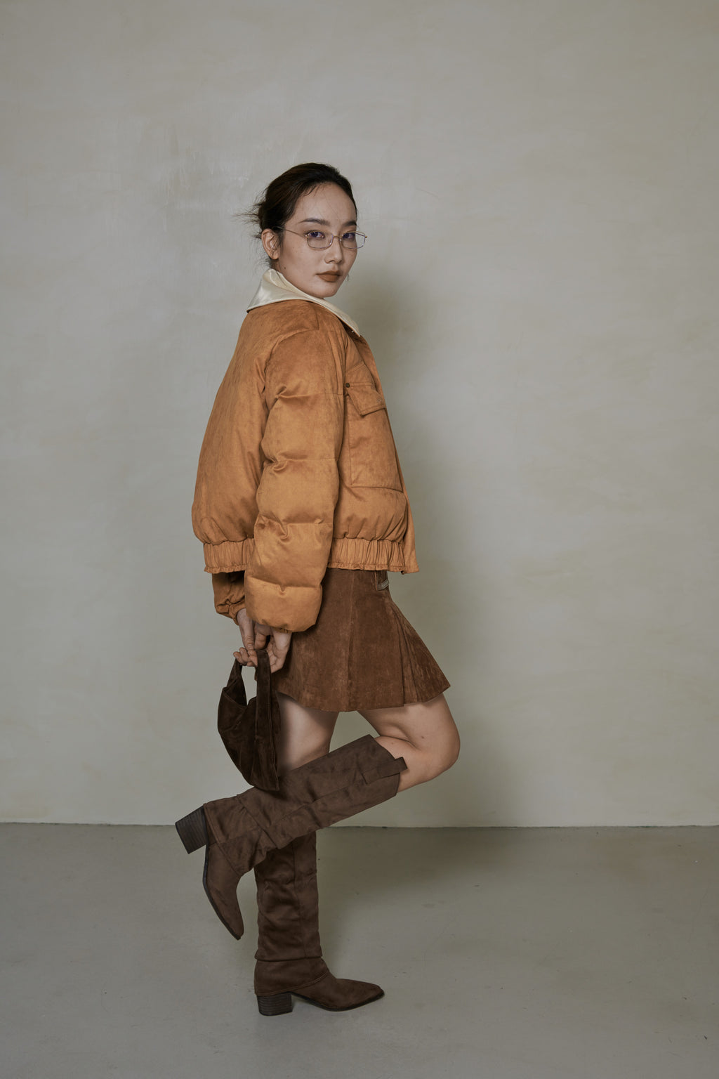 033 SHORT DOWN JACKET - CARAMEL