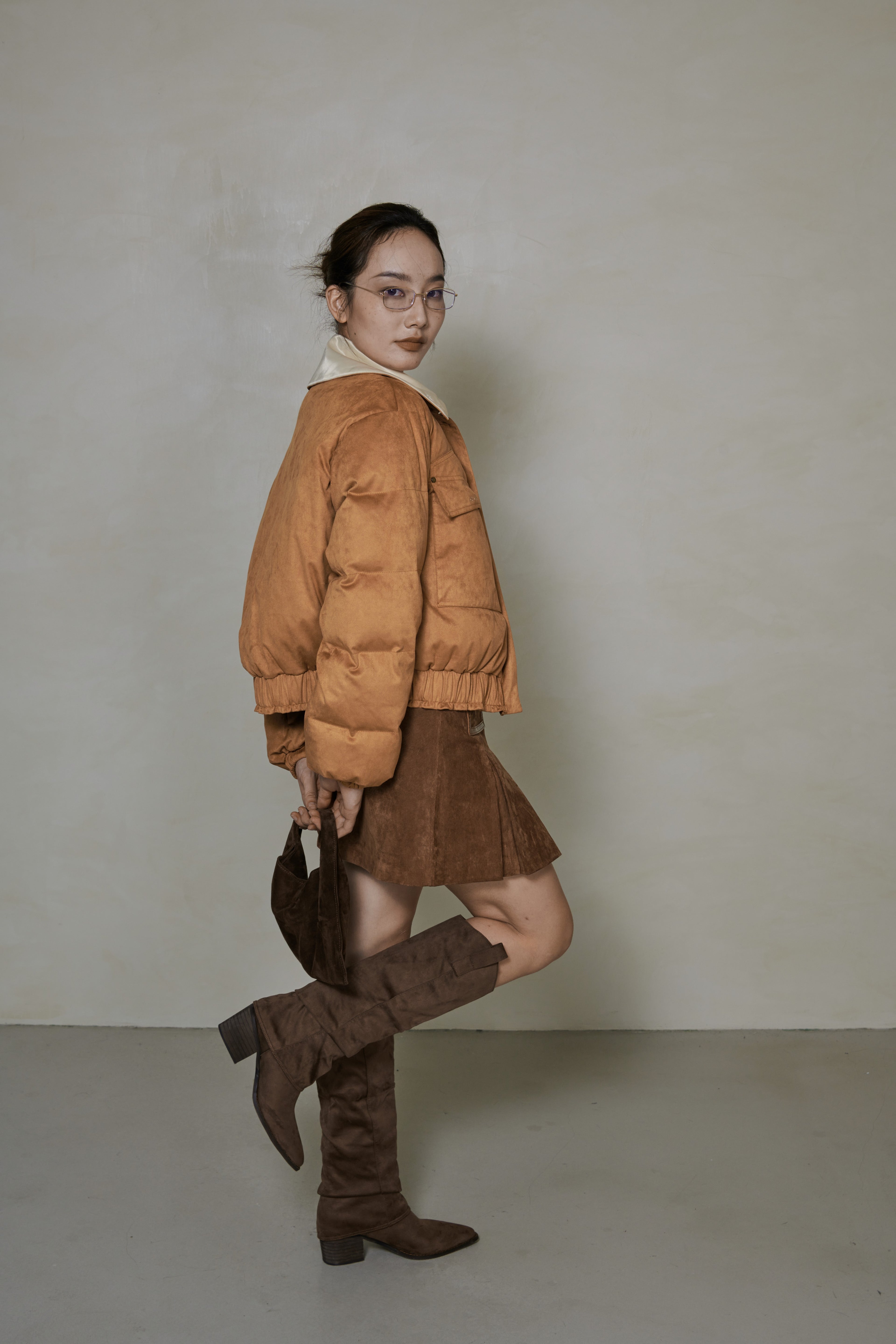 033 SHORT DOWN JACKET - CARAMEL