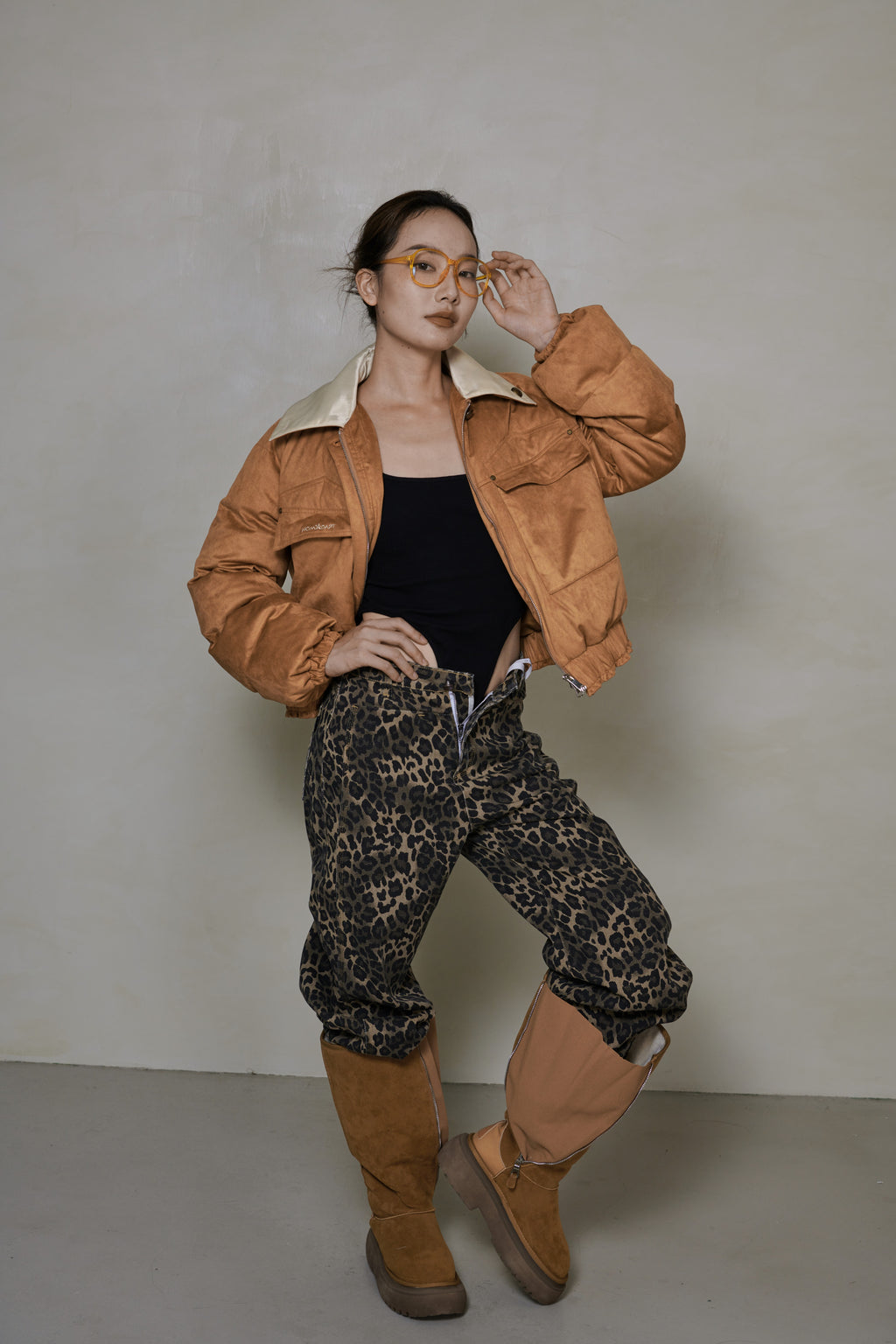 033 SHORT DOWN JACKET - CARAMEL