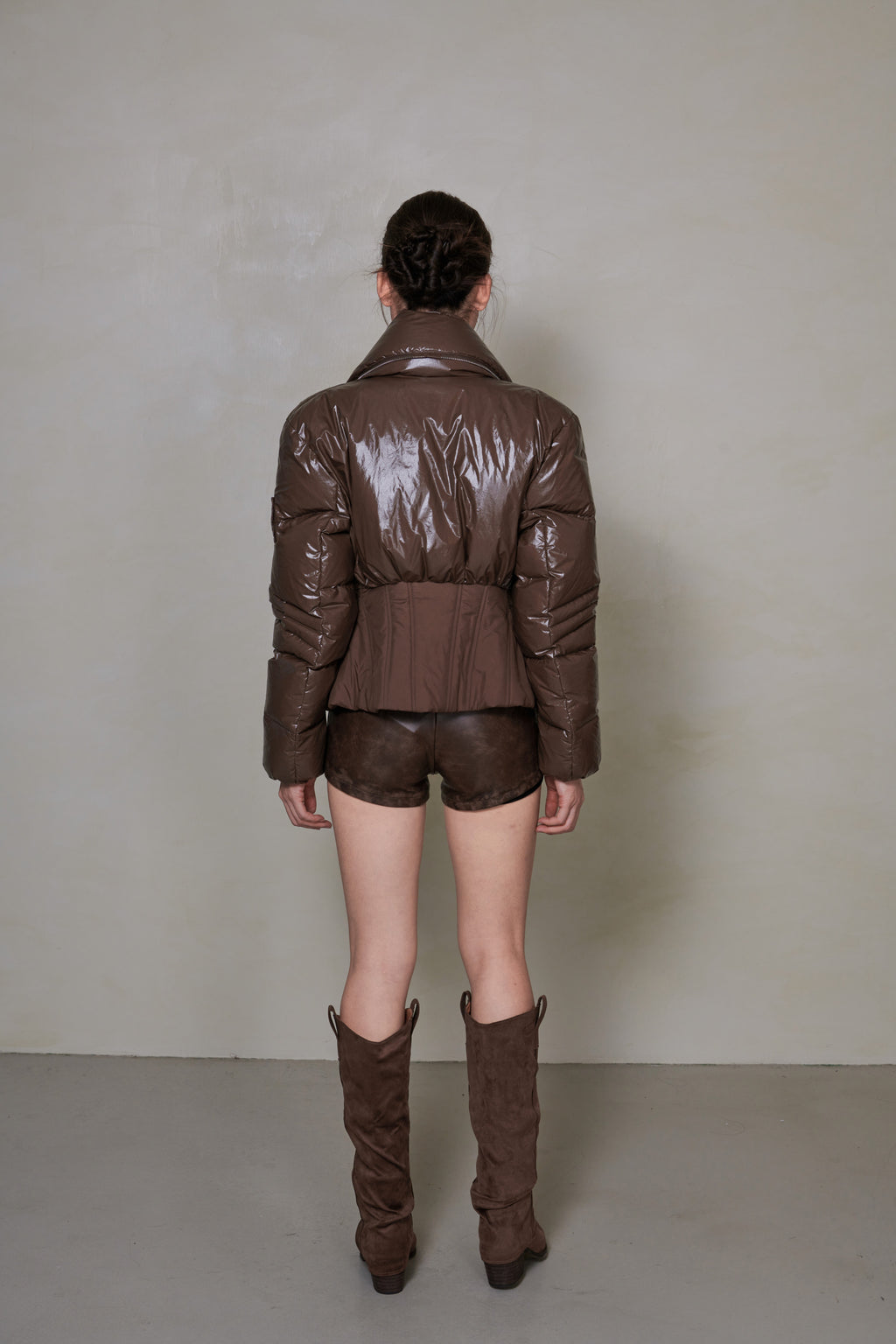 020 SHORT DOWN JACKET - ESPRESSO