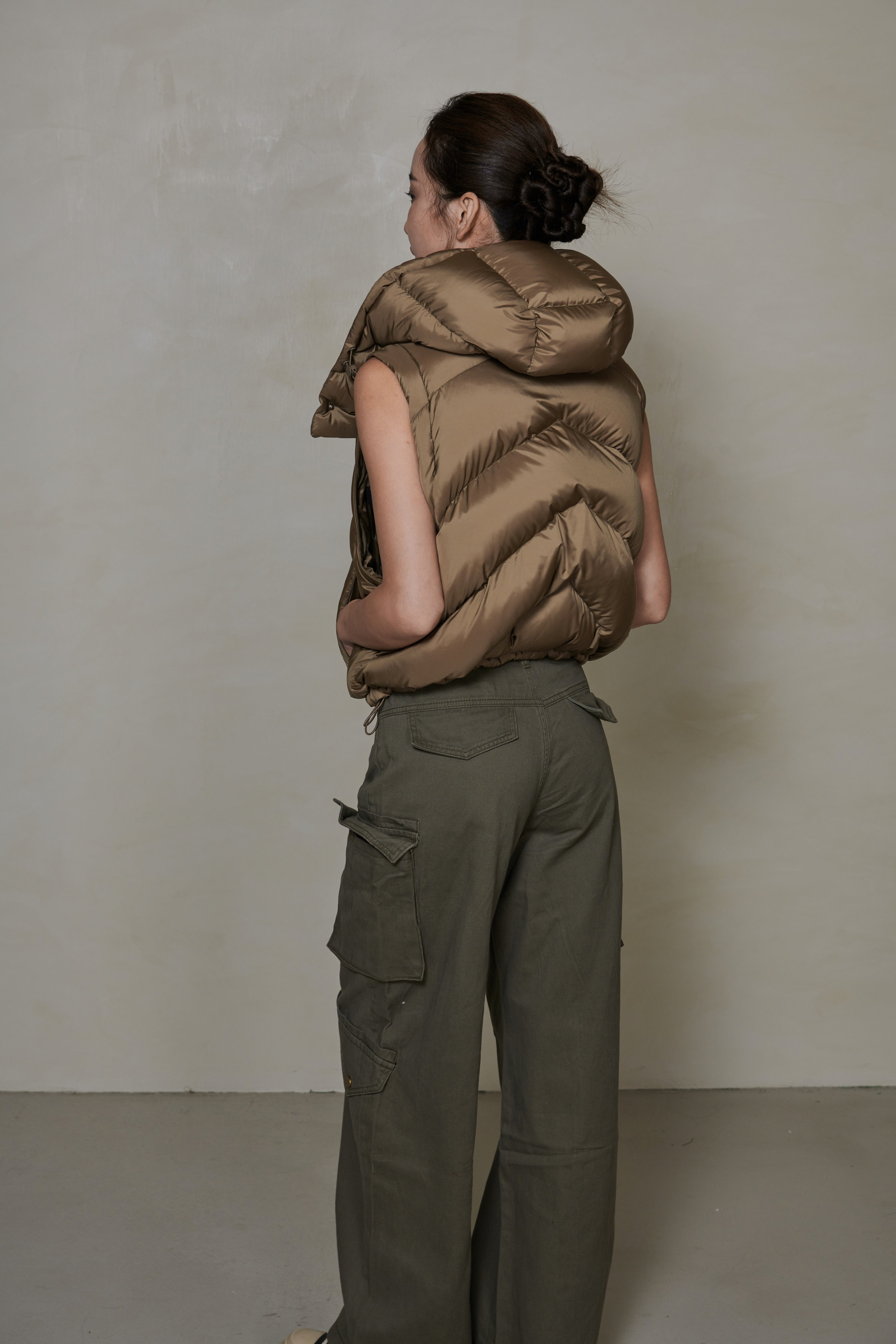 008 SHORT CONVERTIBLE DOWN JACKET - DUNE