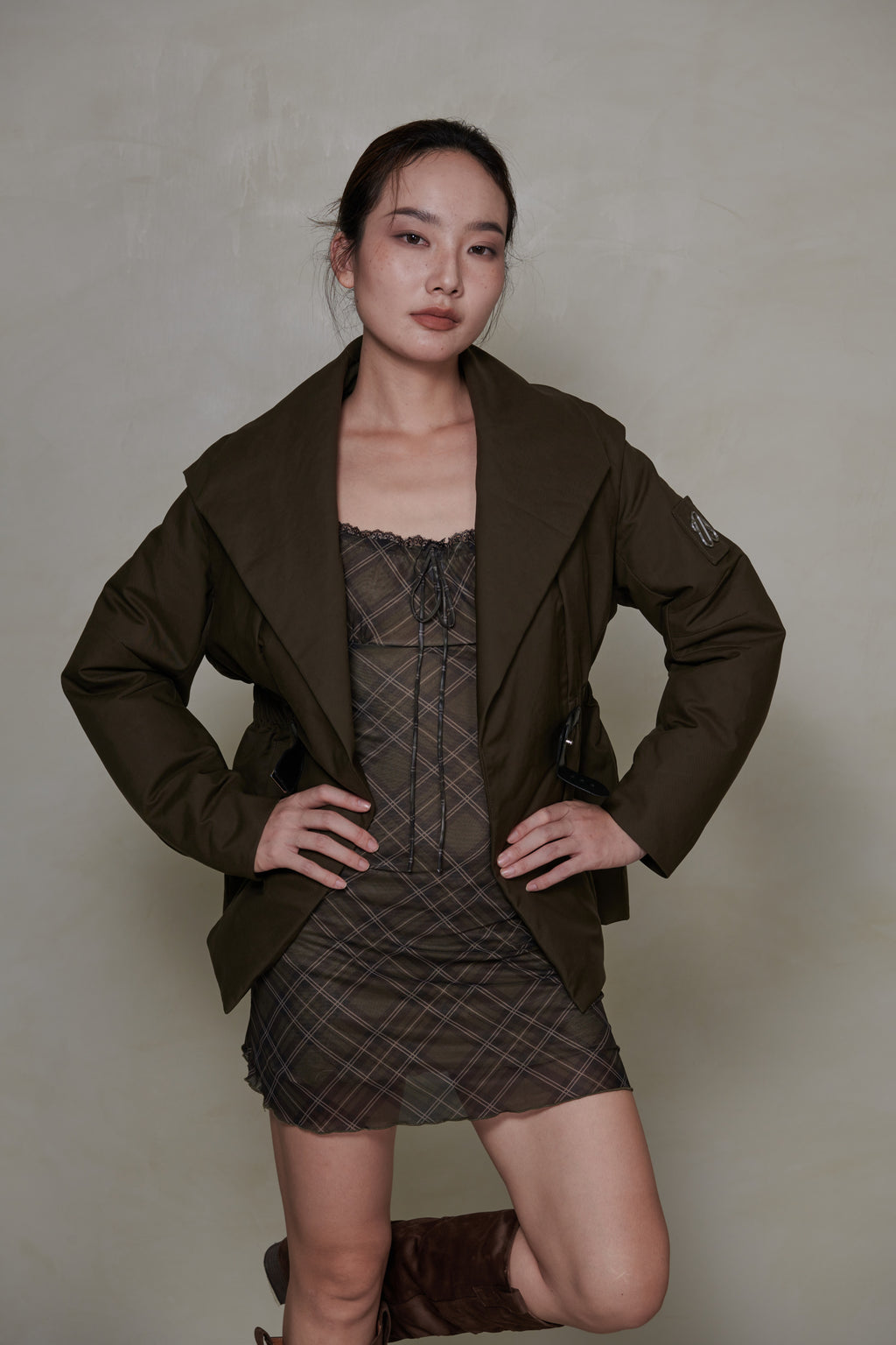 021 SHORT CONVERTIBLE DOWN JACKET - TUNDRA