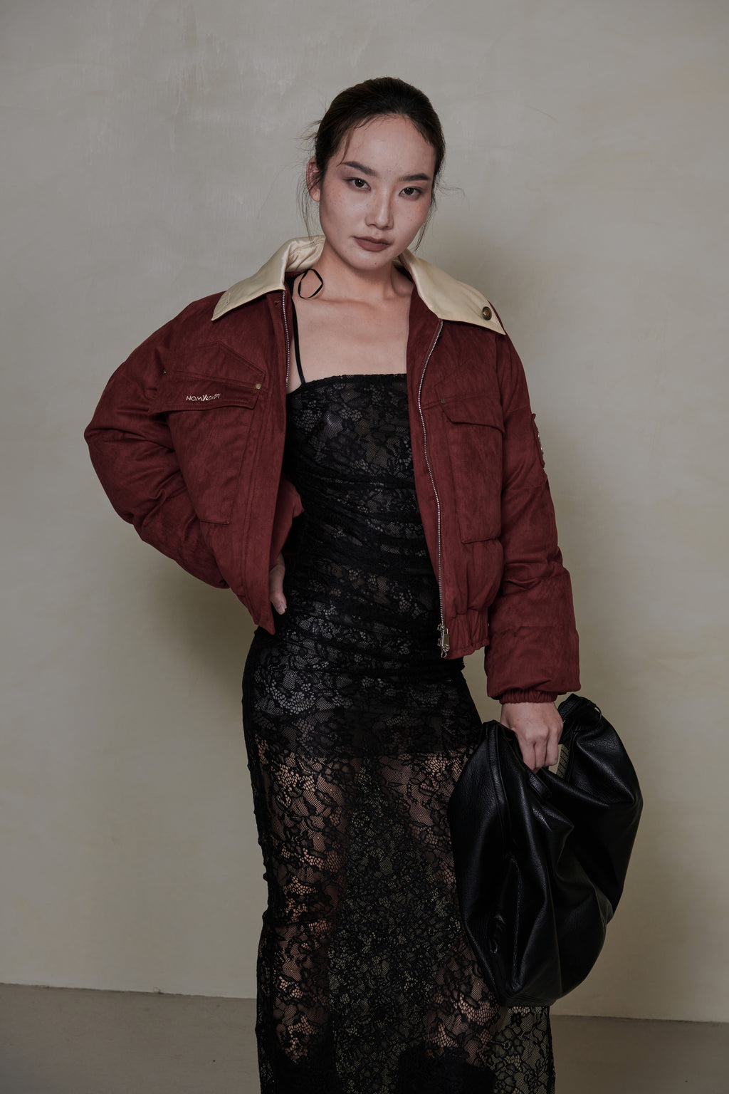 033 SHORT DOWN JACKET - BORDEAUX