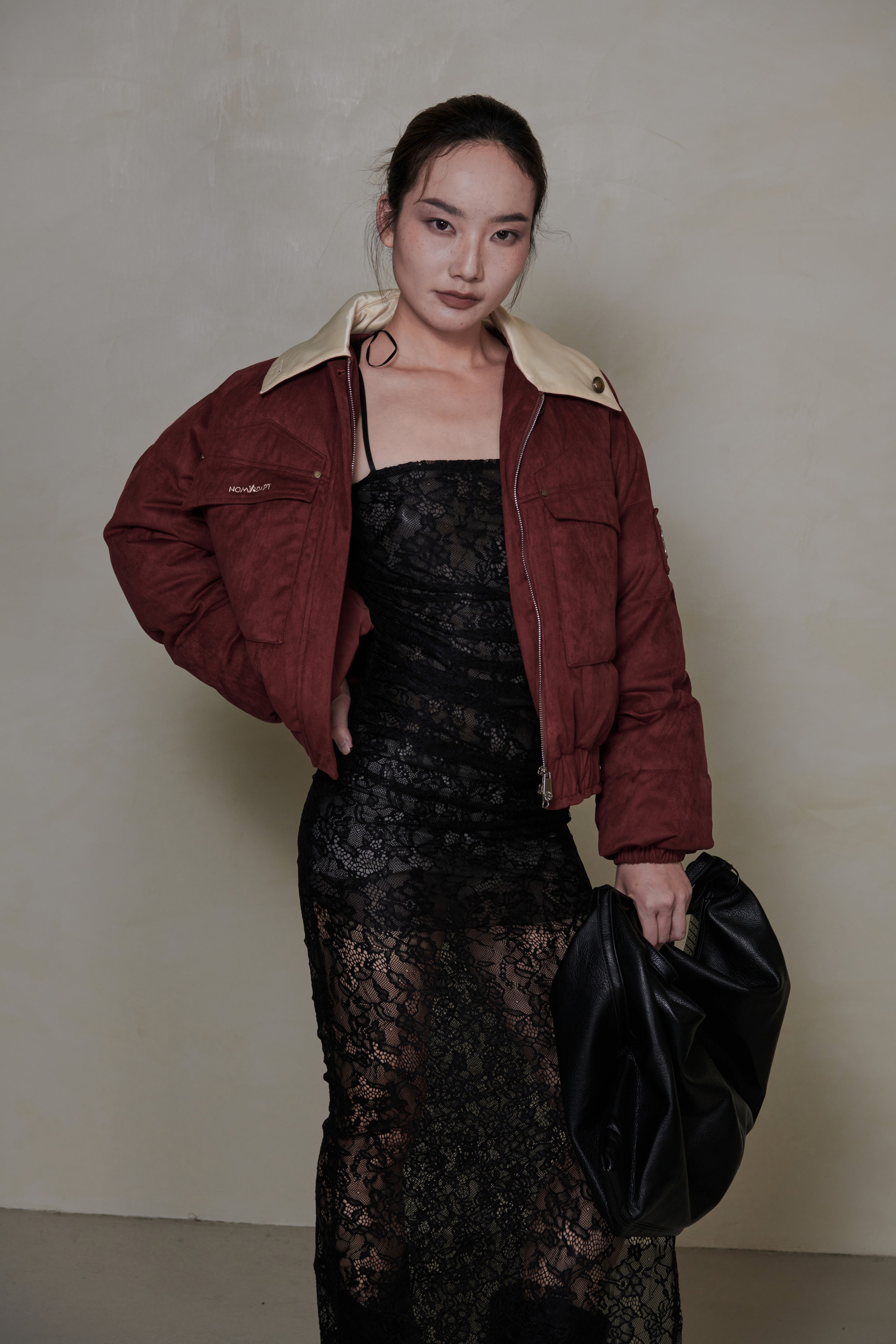 033 SHORT DOWN JACKET - BORDEAUX