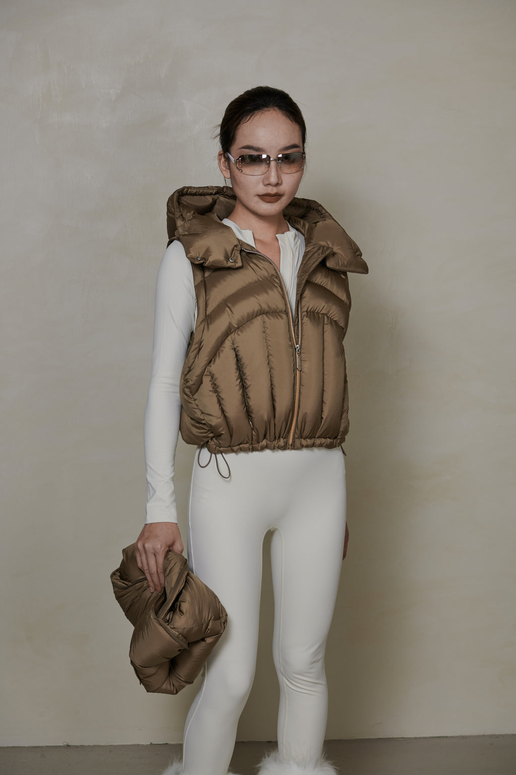 008 SHORT CONVERTIBLE DOWN JACKET - DUNE