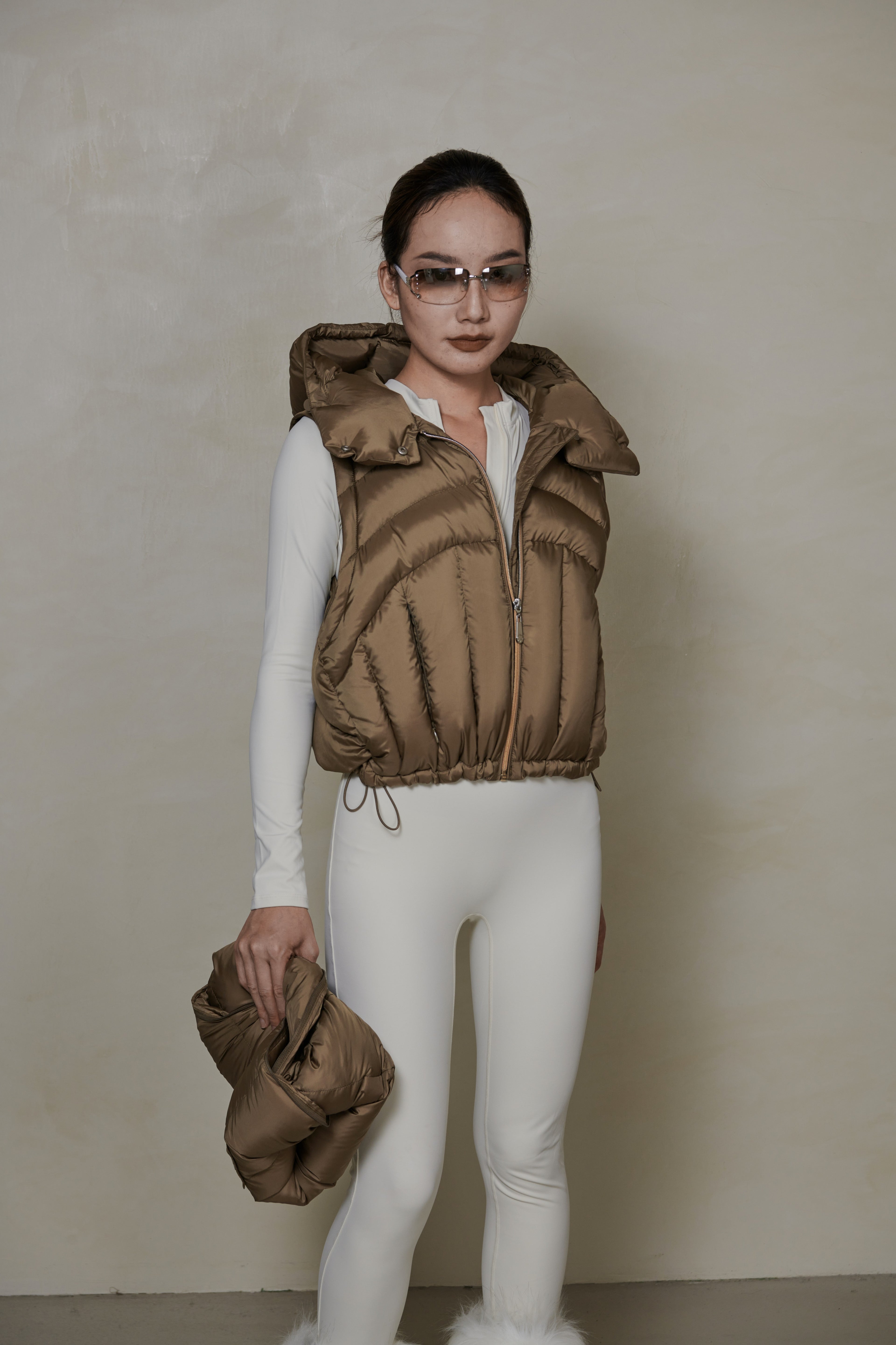 008 SHORT CONVERTIBLE DOWN JACKET - DUNE