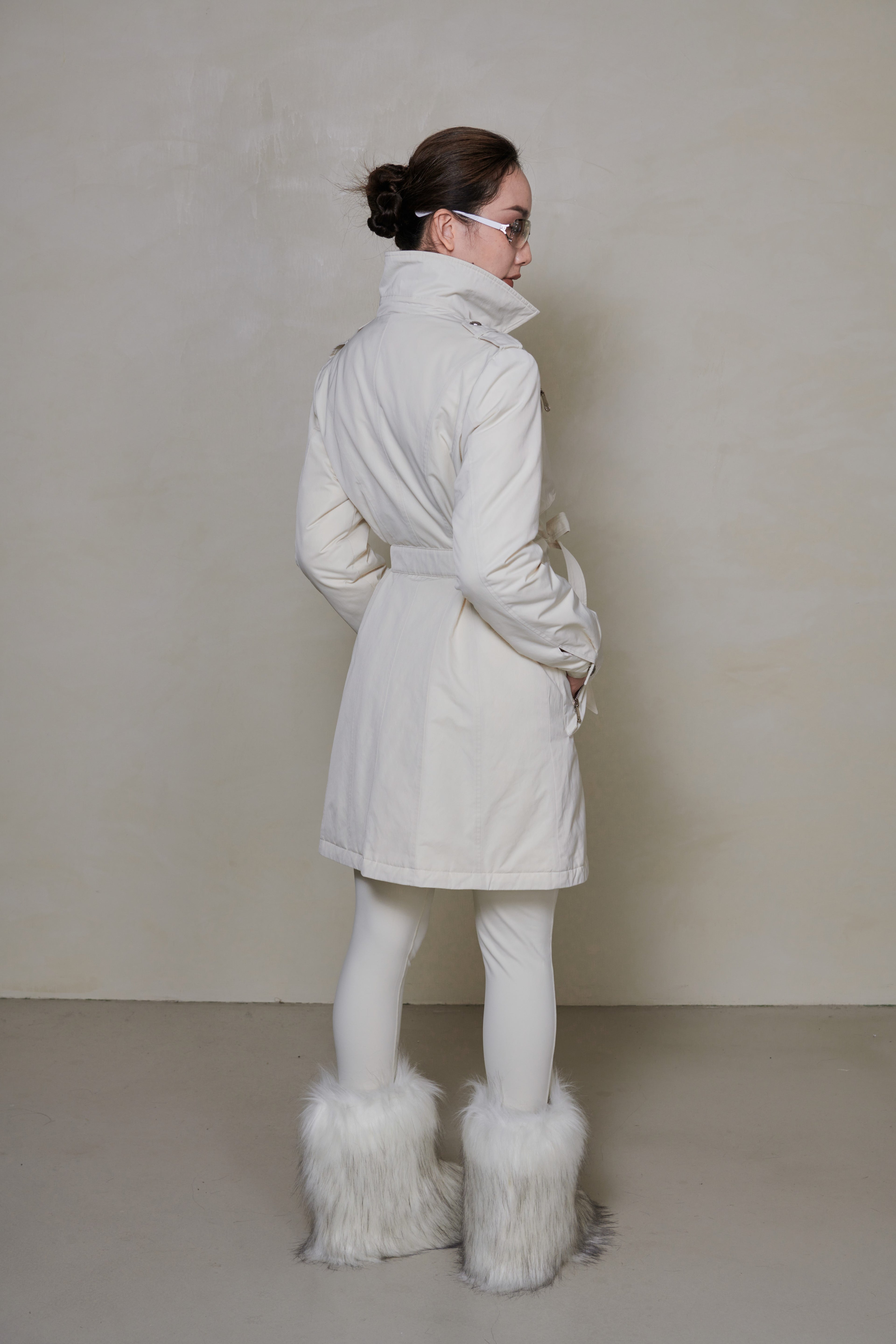 039 LONG DOWN COAT - IVORY
