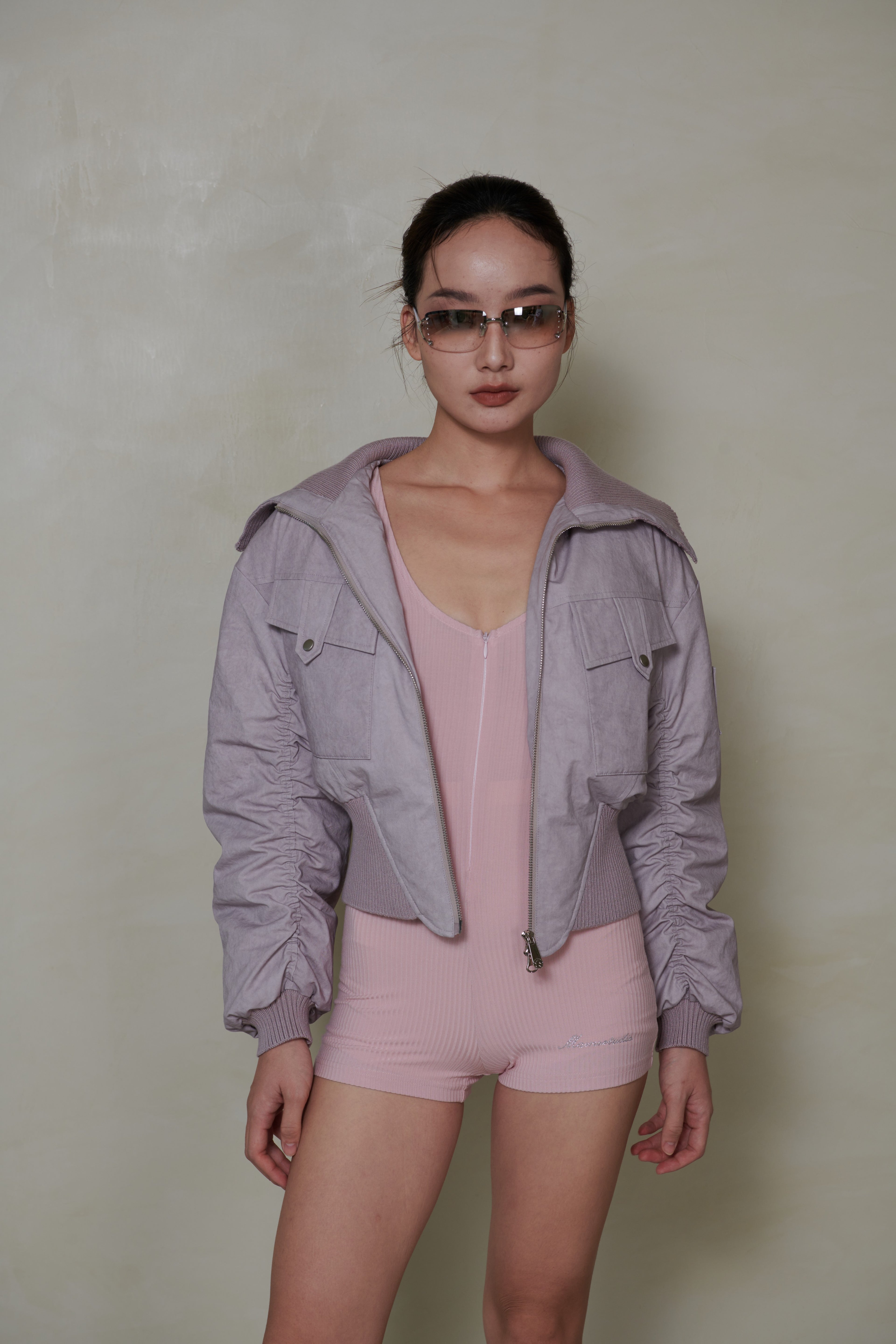 030 SHORT DOWN JACKET - MAUVE