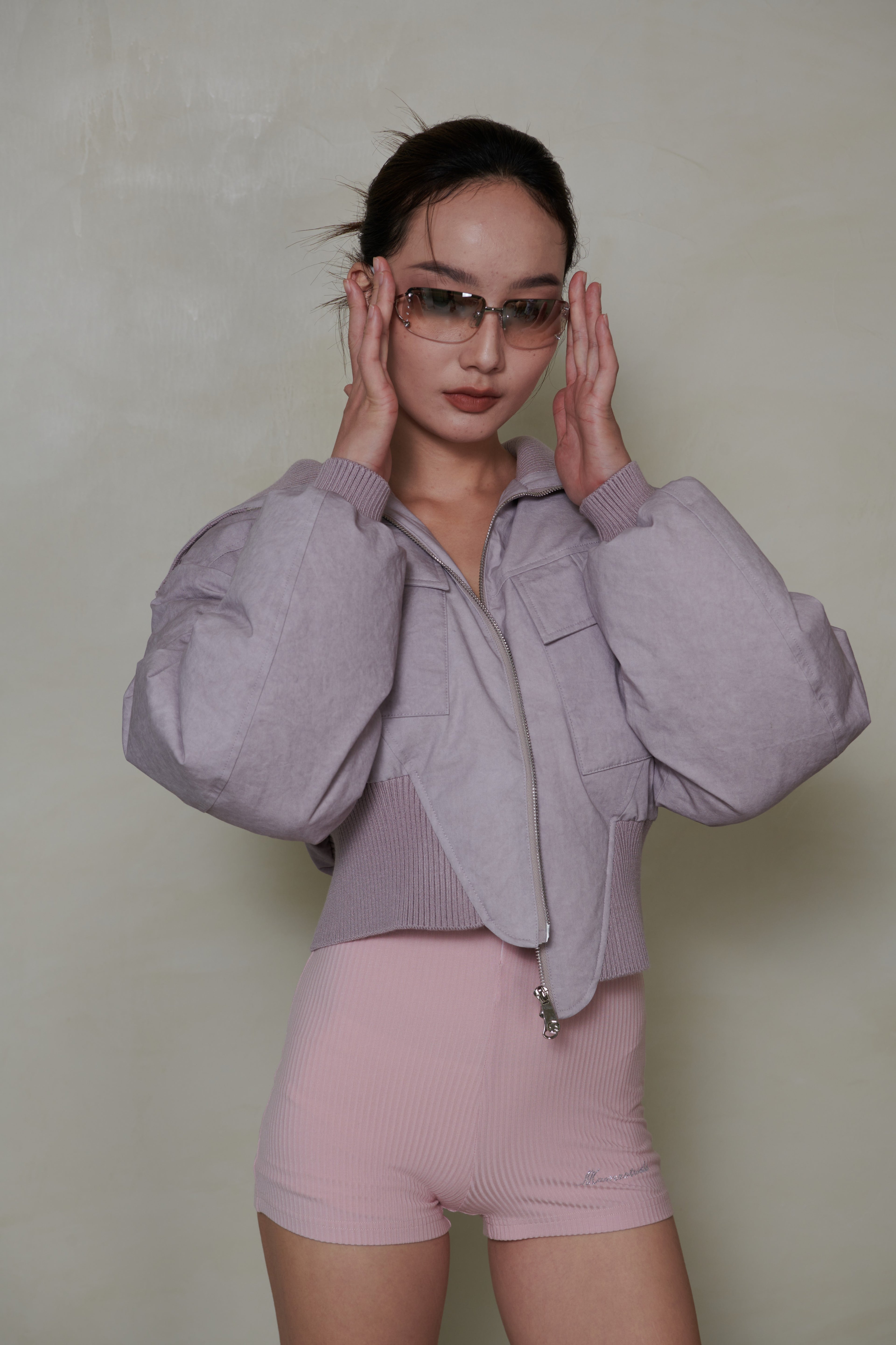 030 SHORT DOWN JACKET - MAUVE