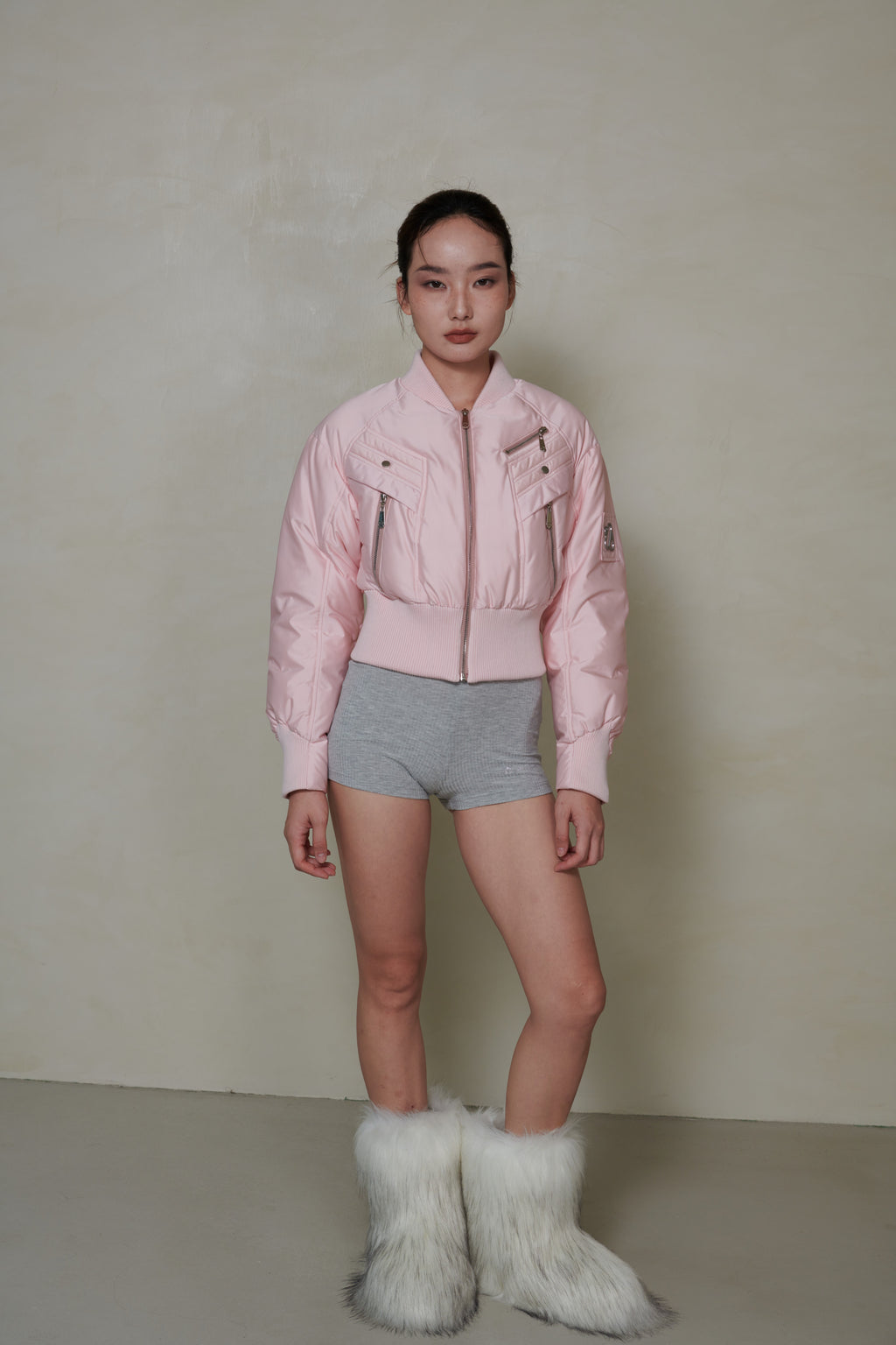 022 SHORT DOWN JACKET - BLUSH