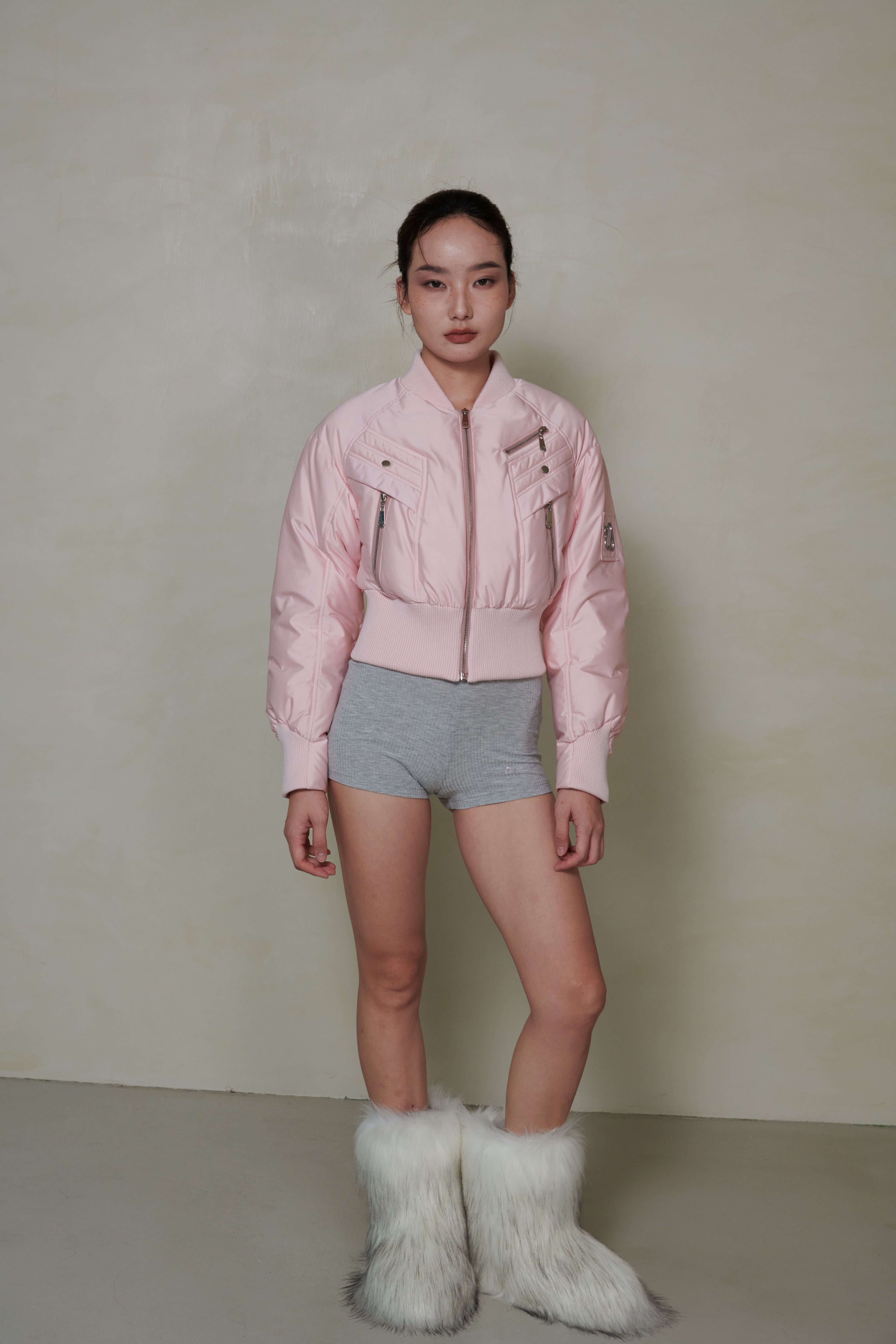 022 SHORT DOWN JACKET - BLUSH
