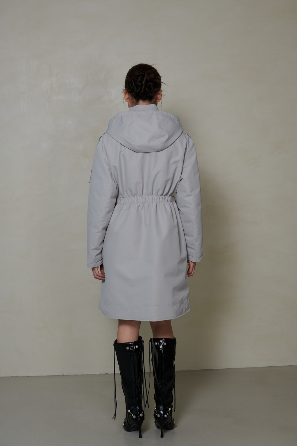 047 LONG DOWN COAT - FOG