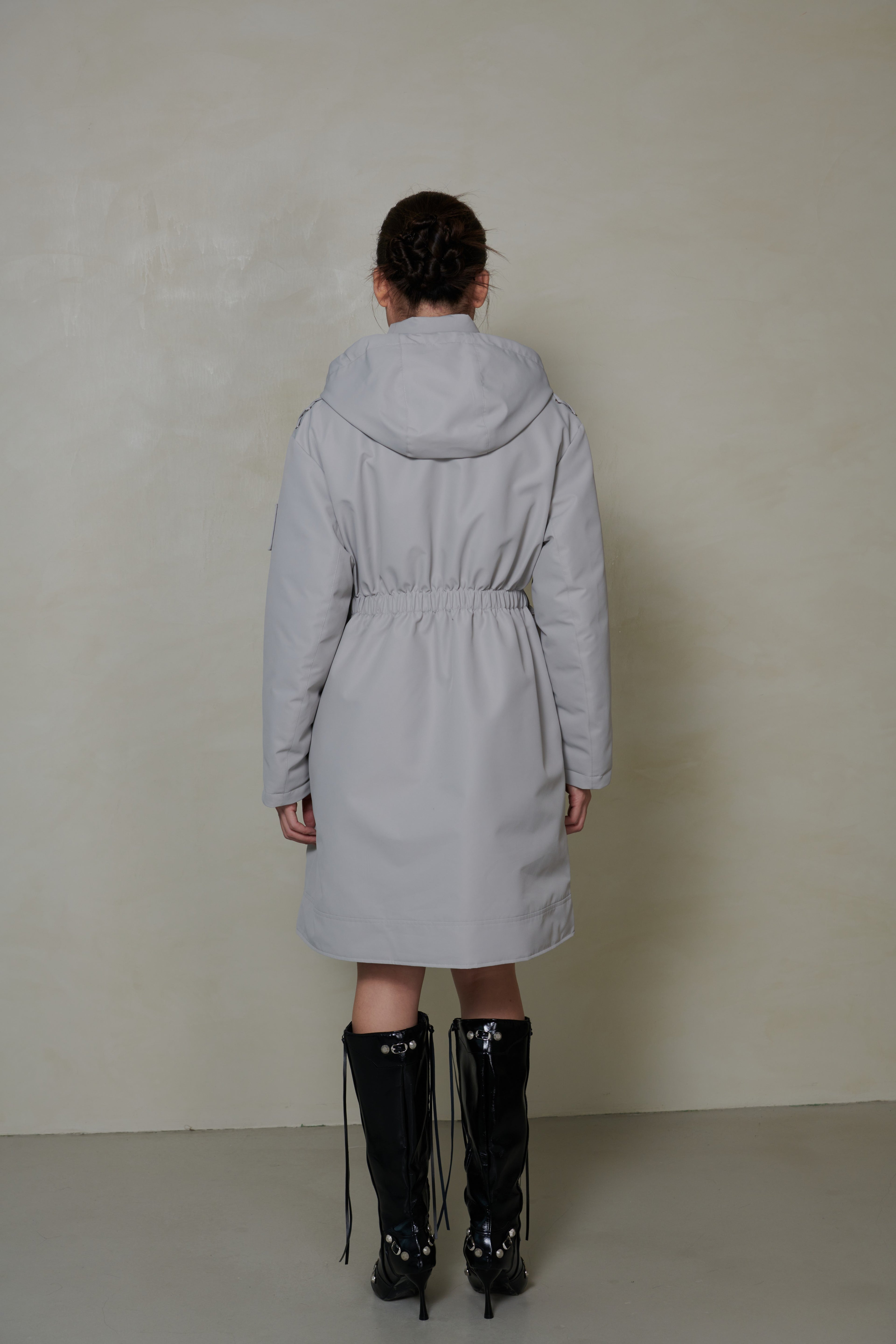 047 LONG DOWN COAT - FOG