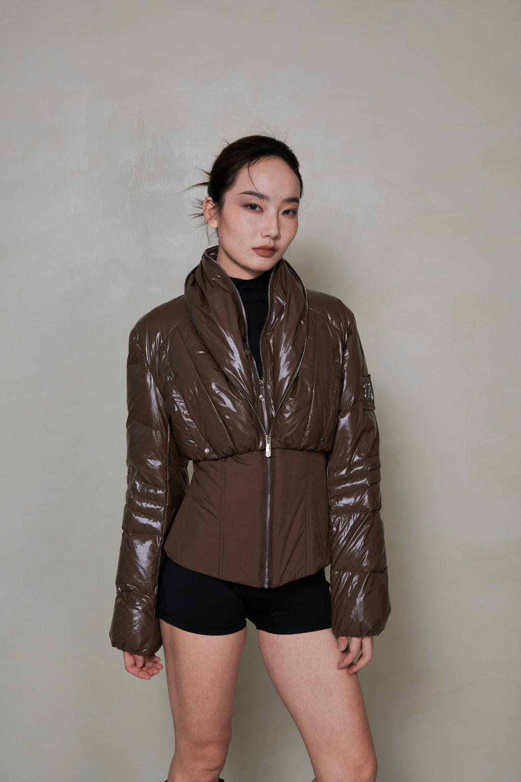 020 SHORT DOWN JACKET - ESPRESSO