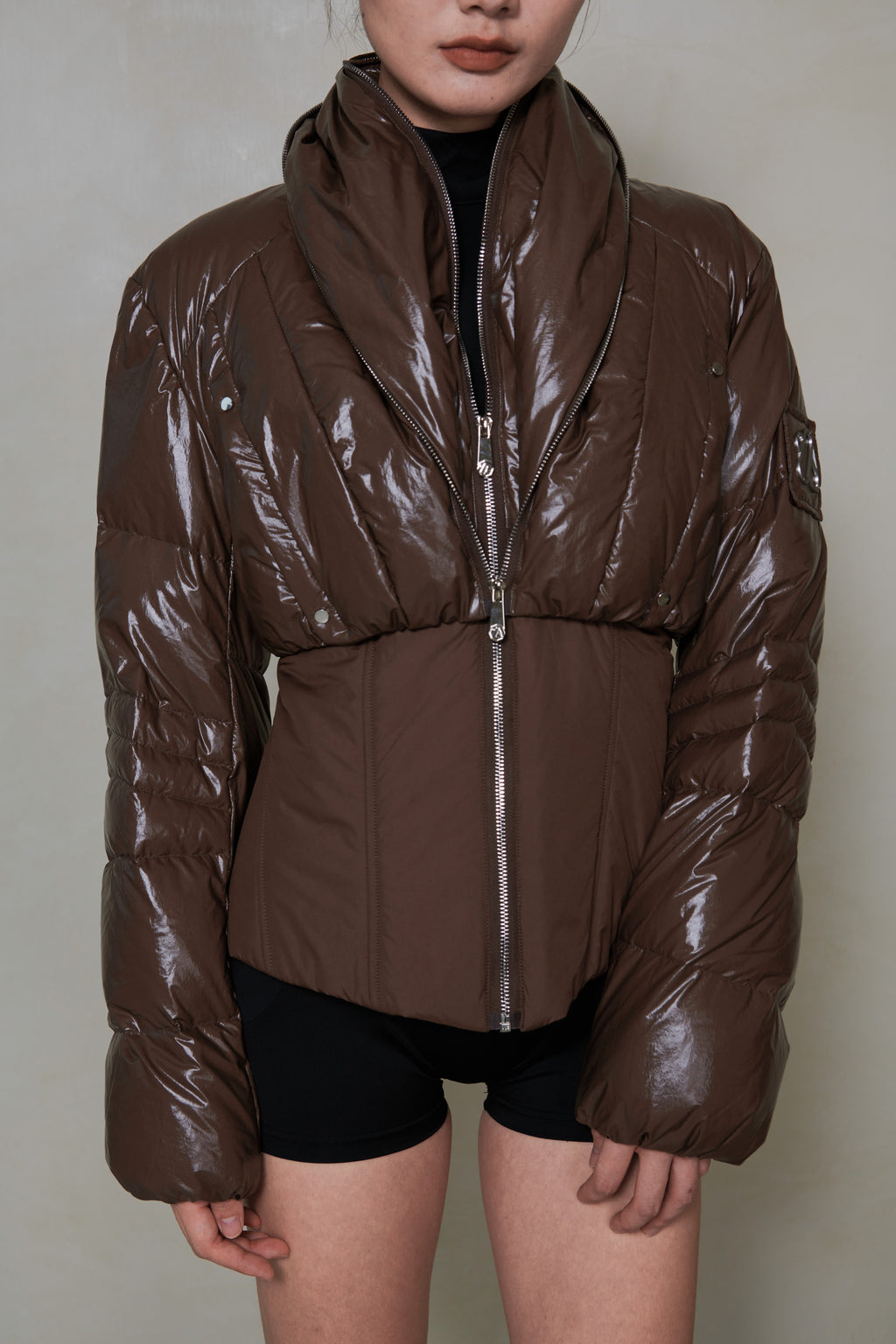 020 SHORT DOWN JACKET - ESPRESSO