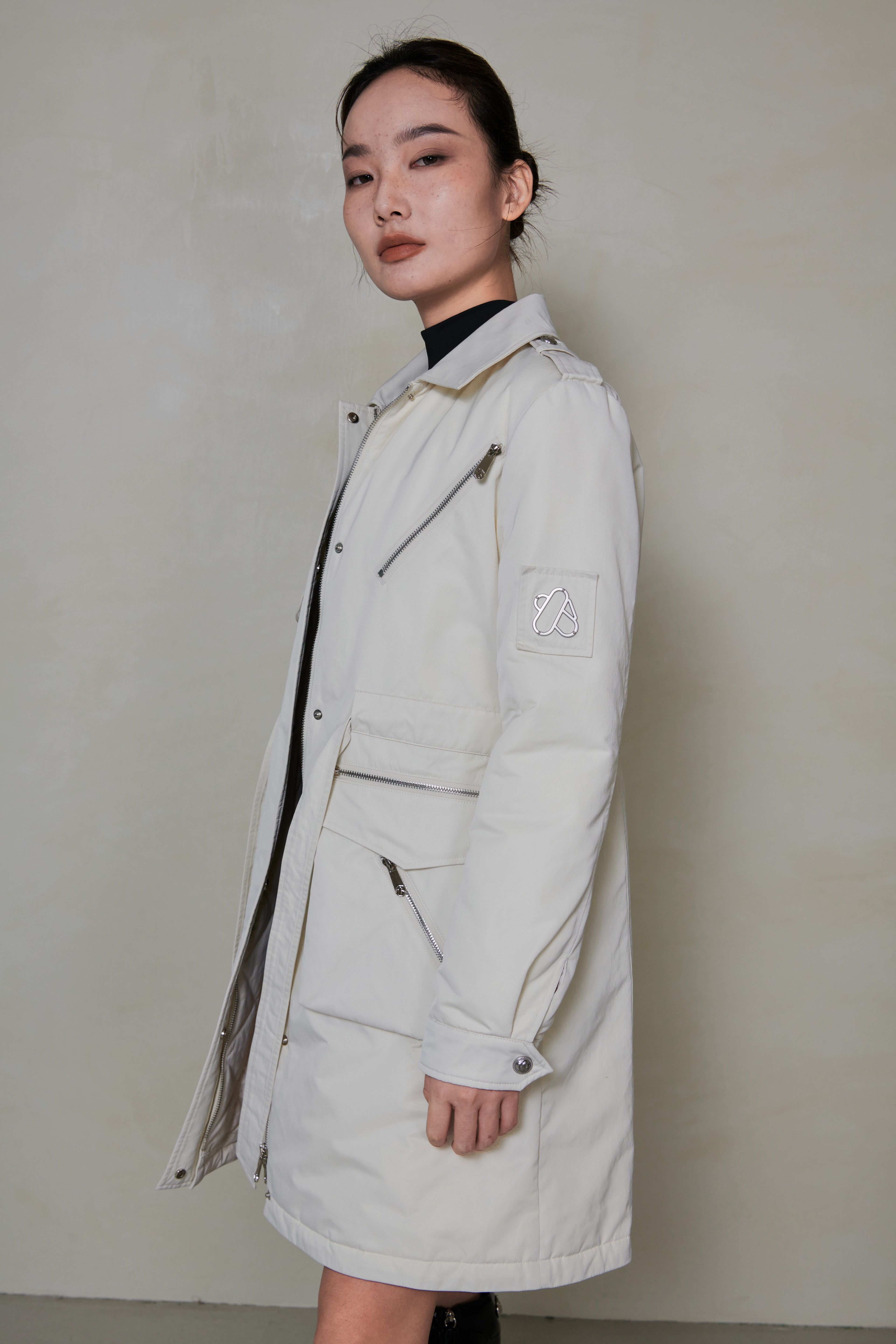039 LONG DOWN COAT - IVORY