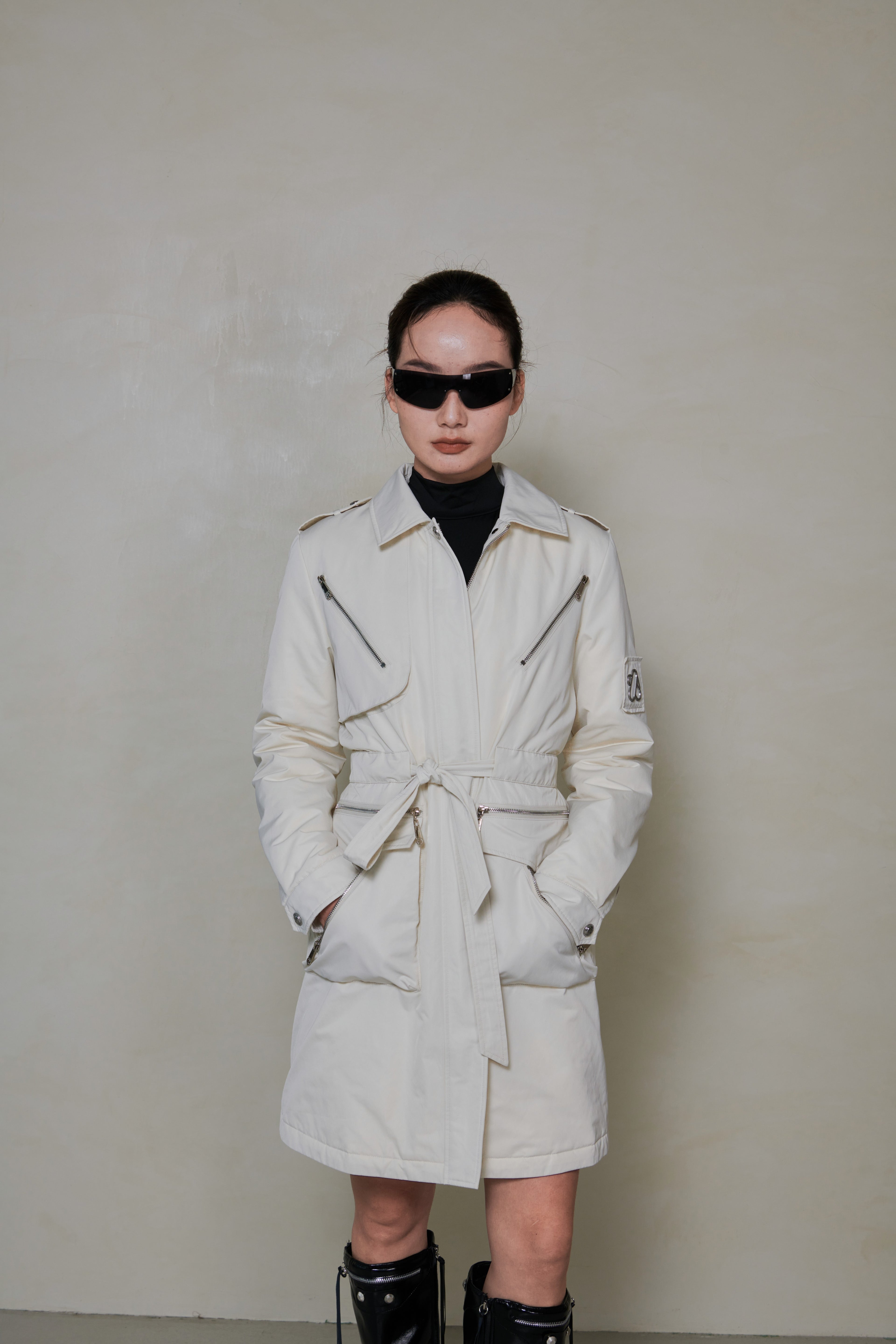 039 LONG DOWN COAT - IVORY