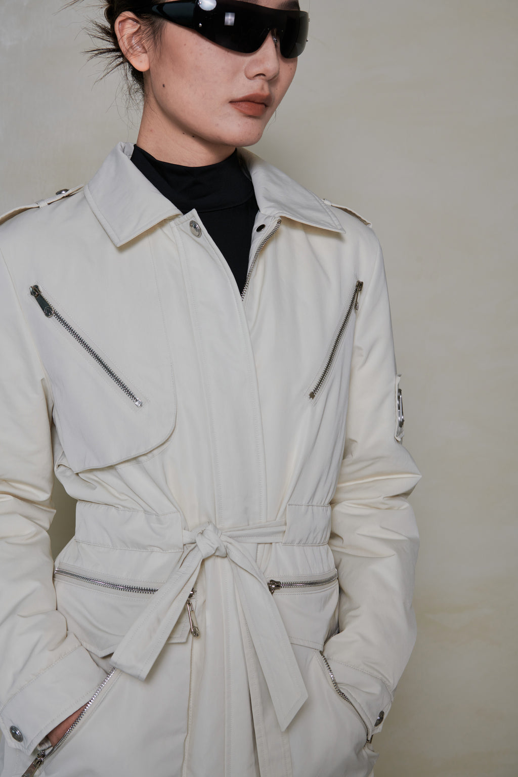 039 LONG DOWN COAT - IVORY