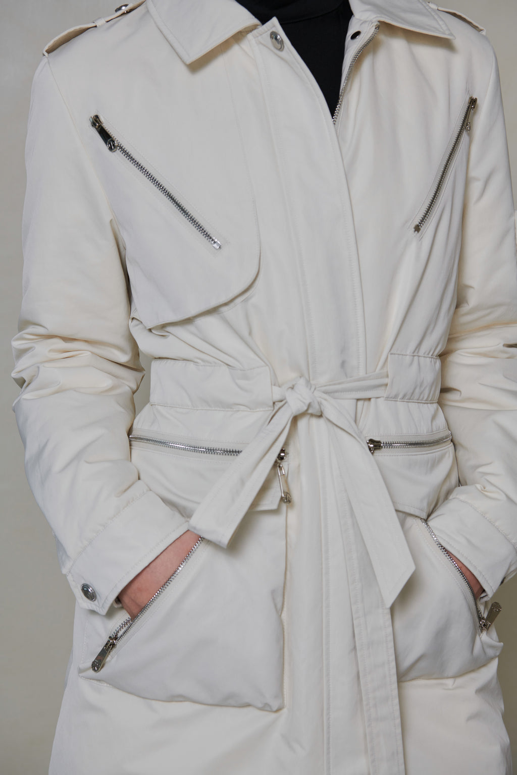 039 LONG DOWN COAT - IVORY