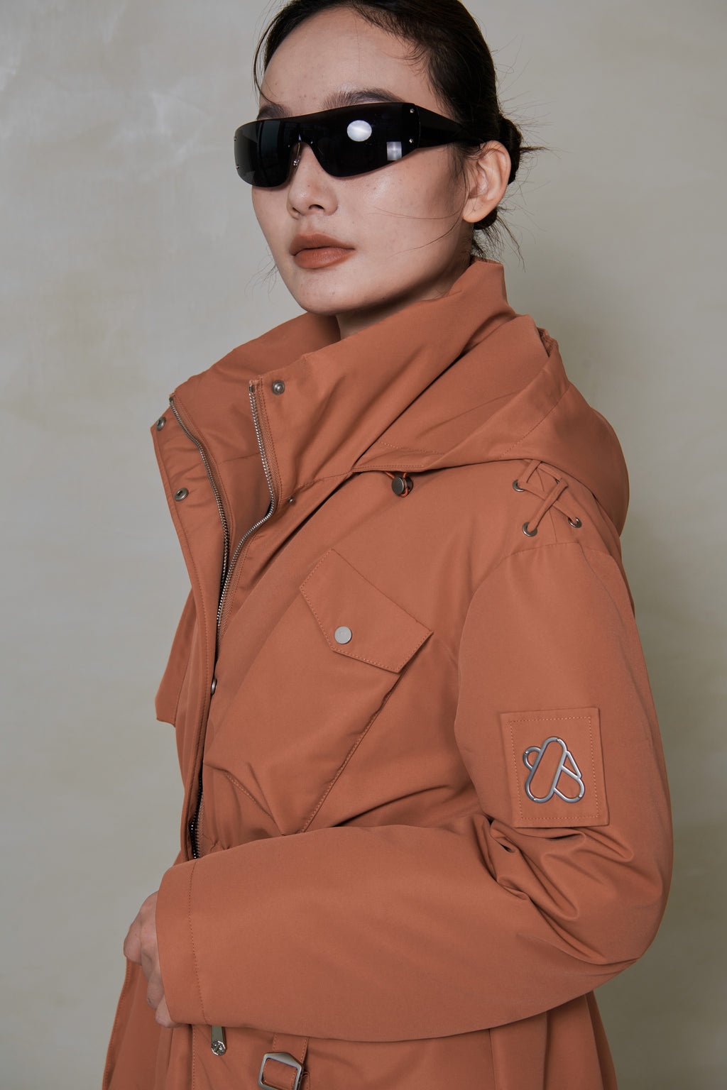 047 LONG DOWN COAT - CLAYSTONE