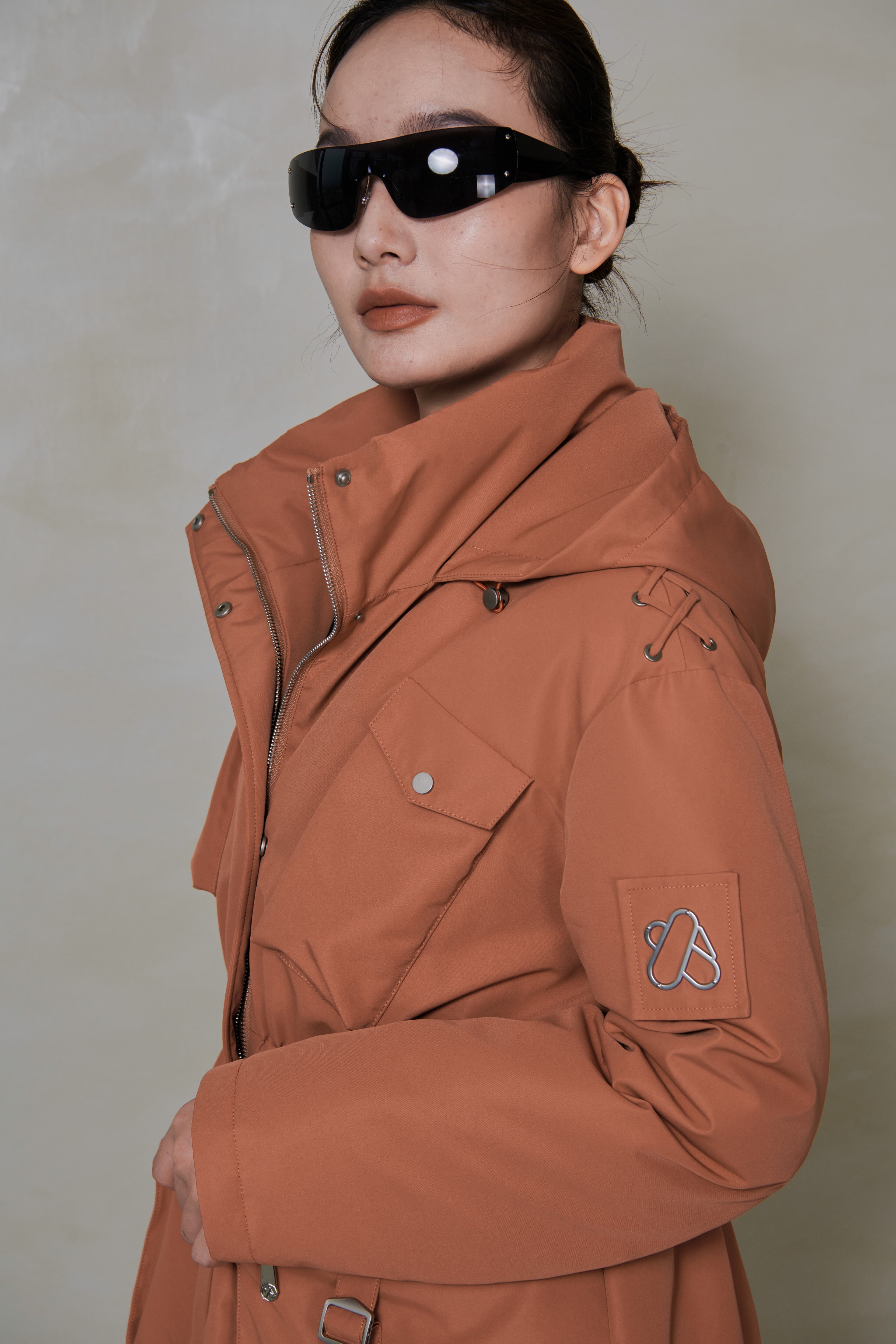 047 LONG DOWN COAT - CLAYSTONE