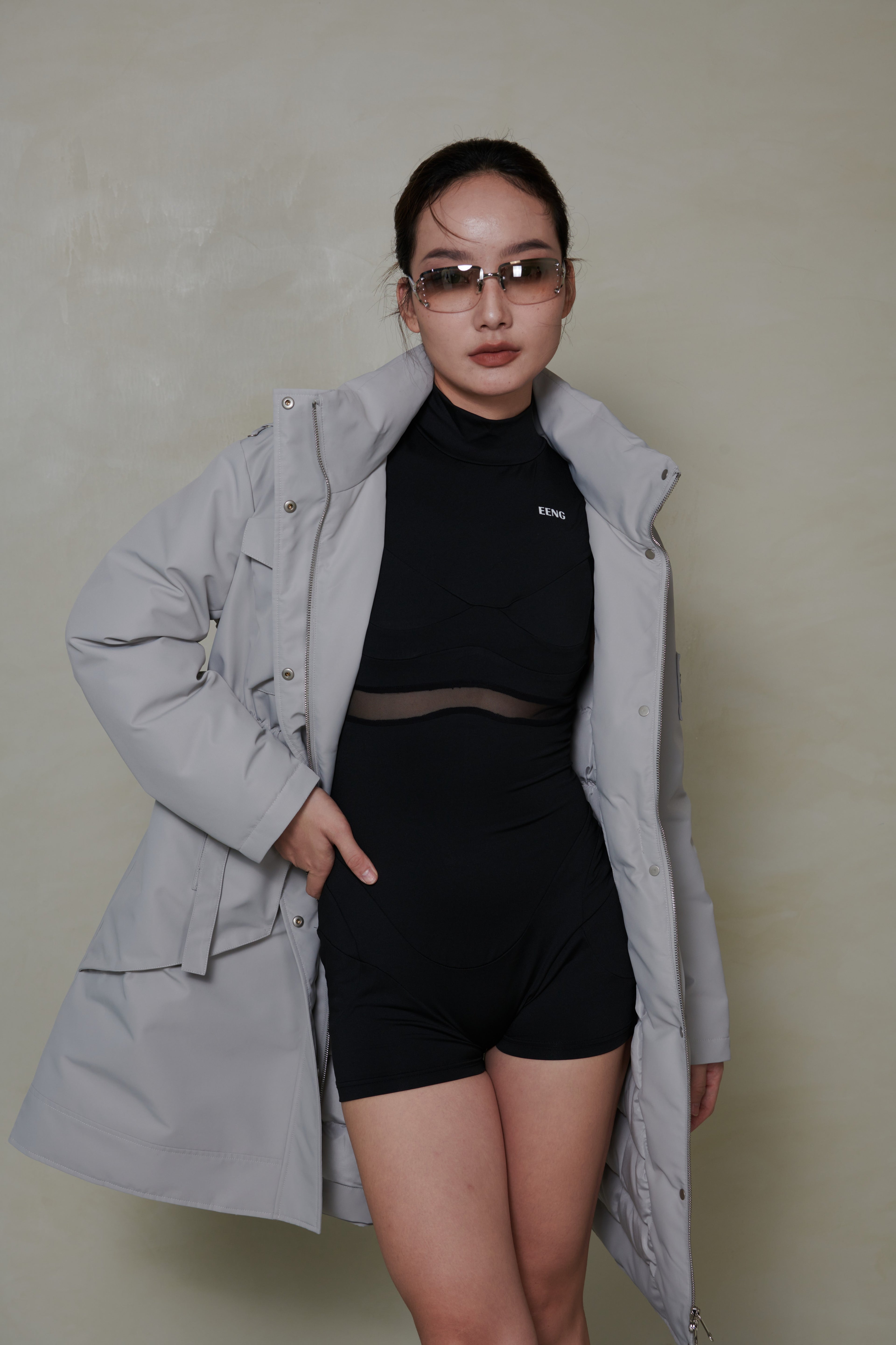 047 LONG DOWN COAT - FOG