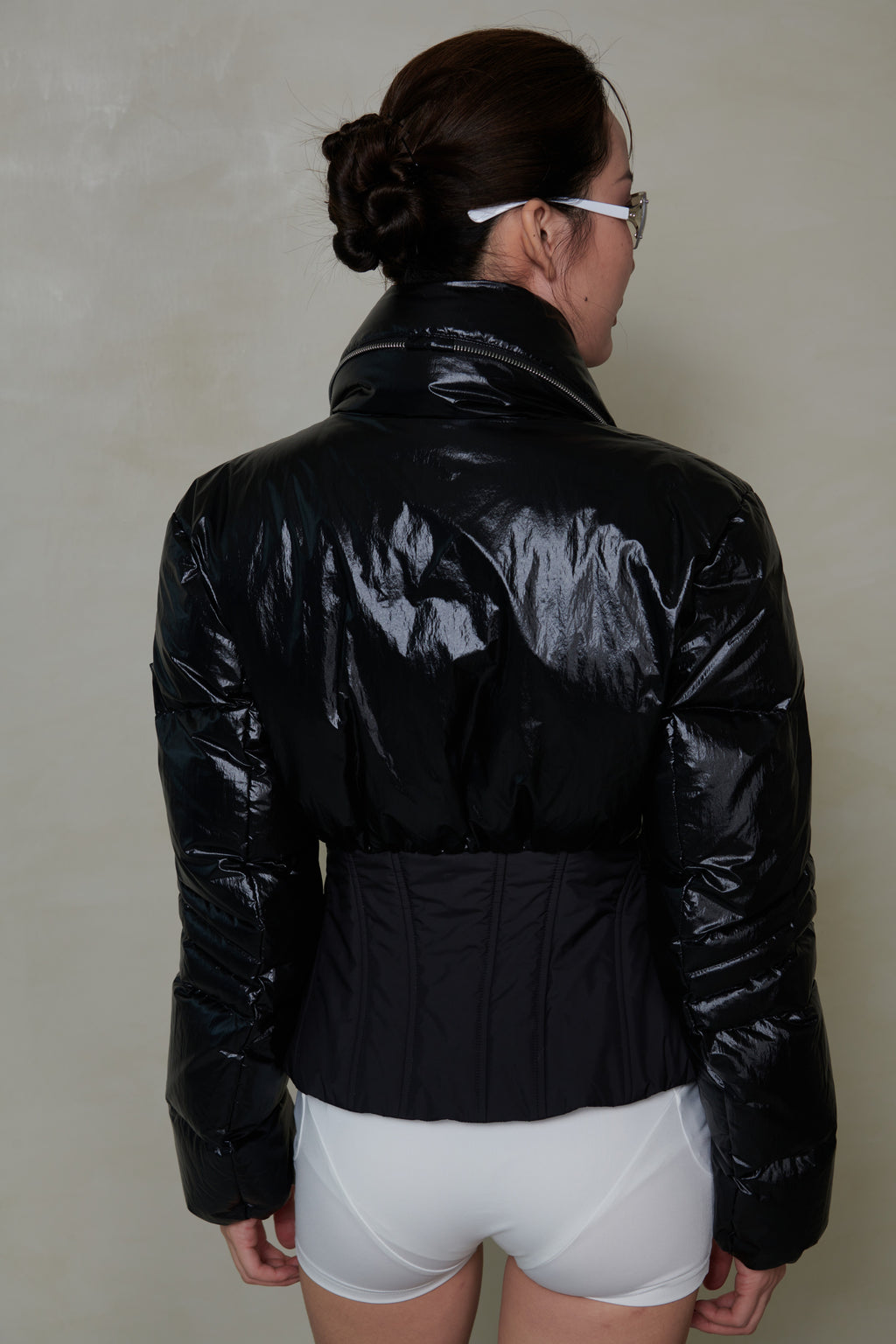 020 SHORT DOWN JACKET - OBISIDIAN