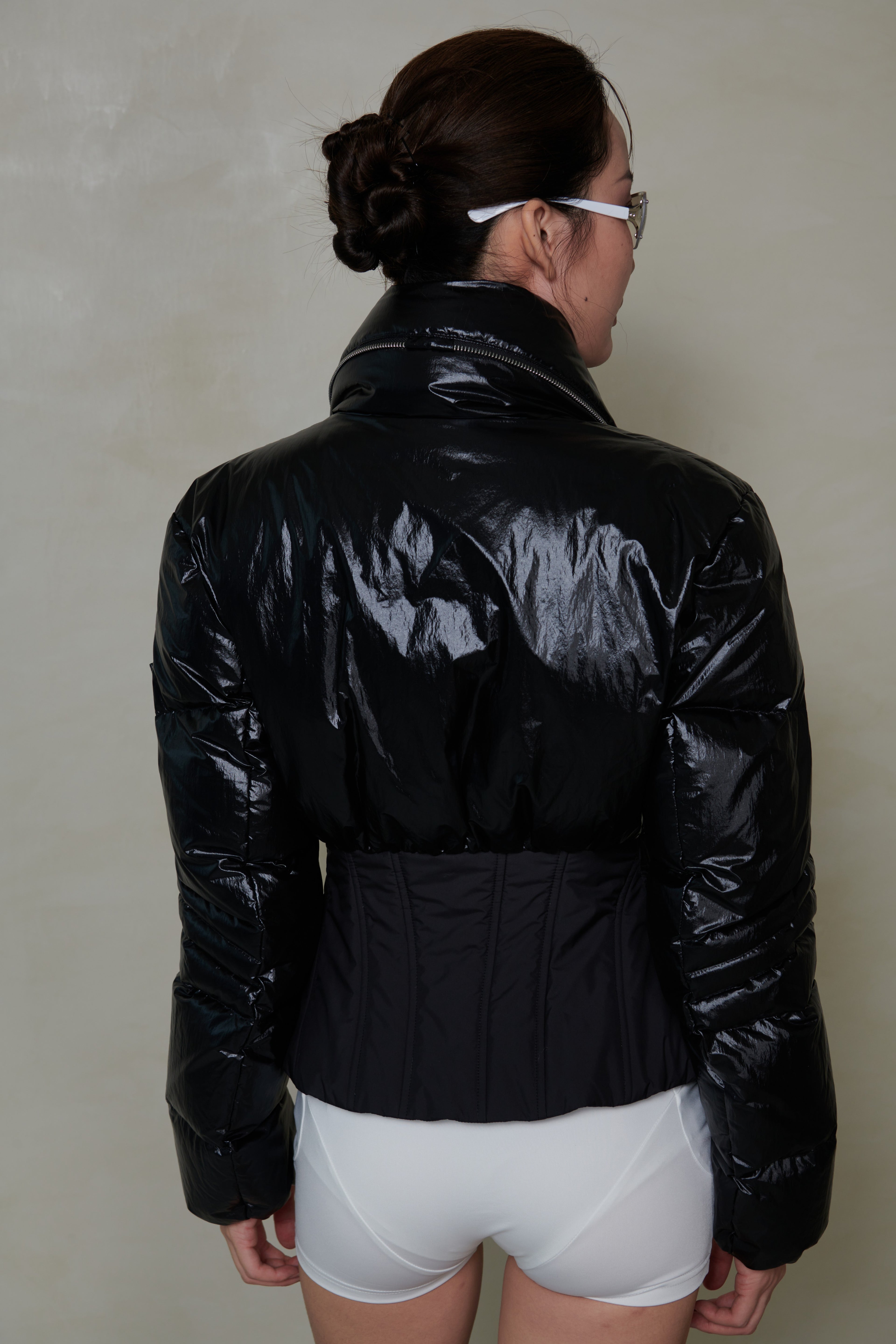 020 SHORT DOWN JACKET - OBISIDIAN