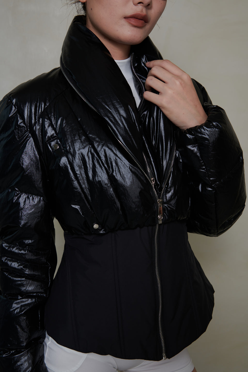 020 SHORT DOWN JACKET - OBISIDIAN