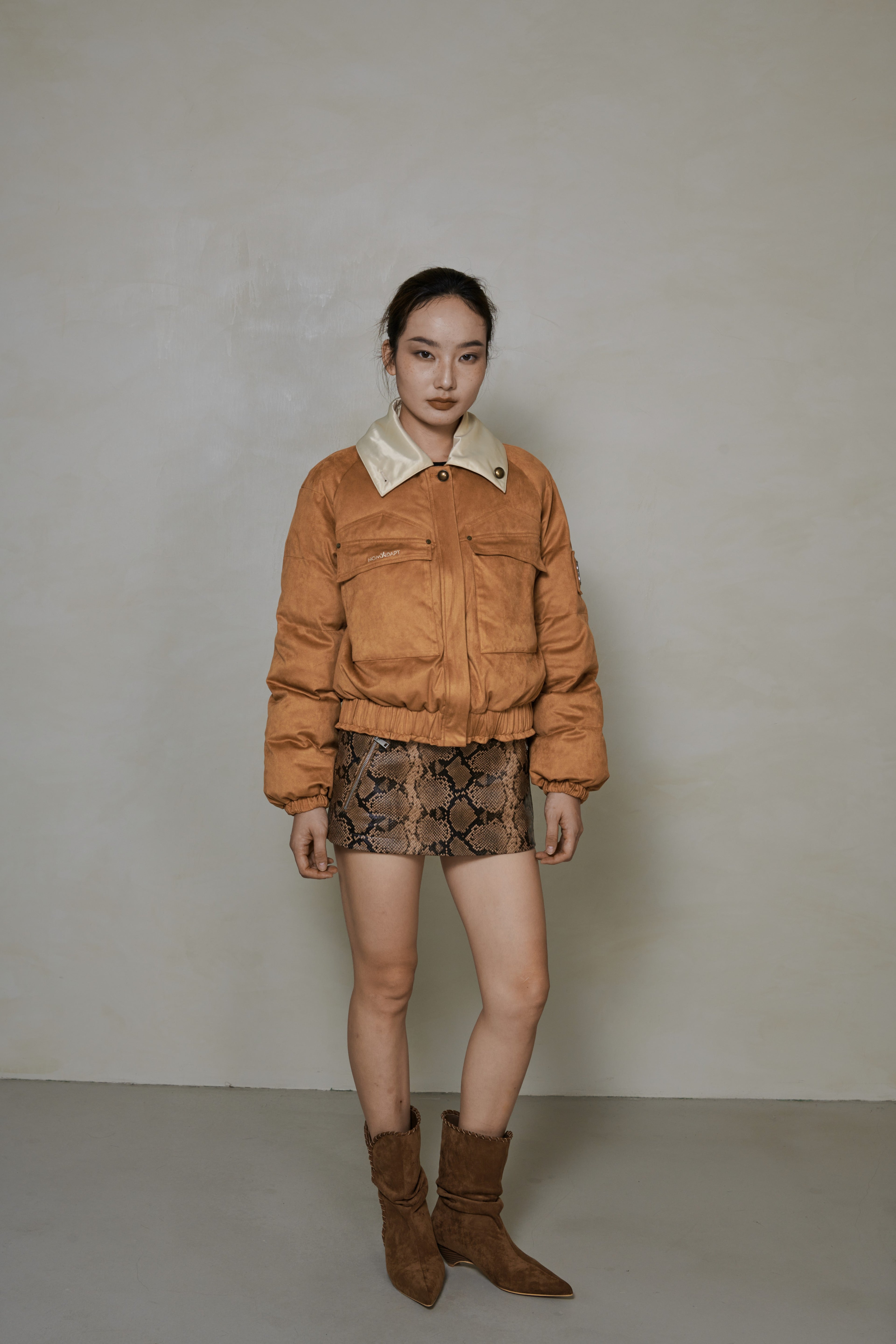 033 SHORT DOWN JACKET - CARAMEL