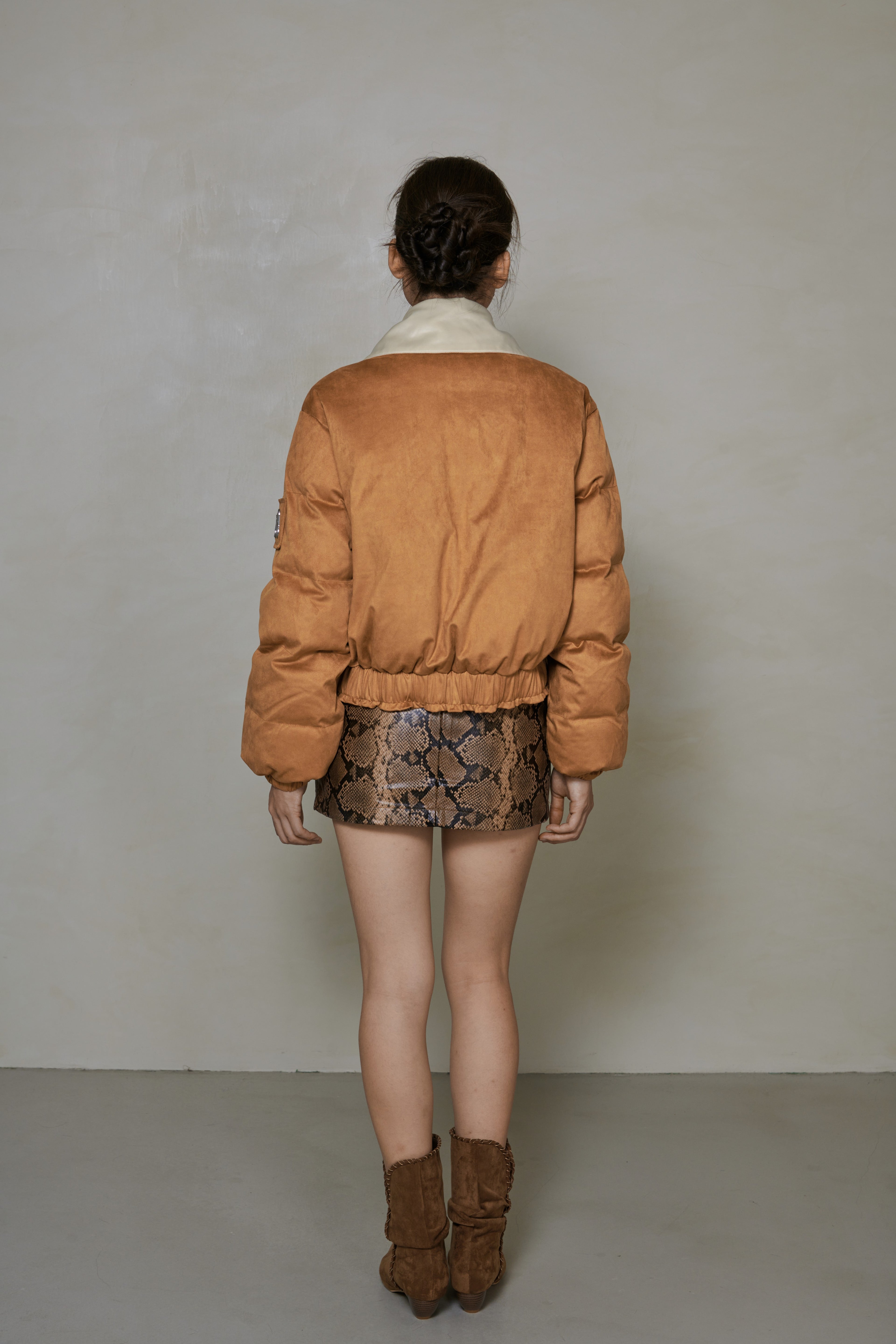 033 SHORT DOWN JACKET - CARAMEL