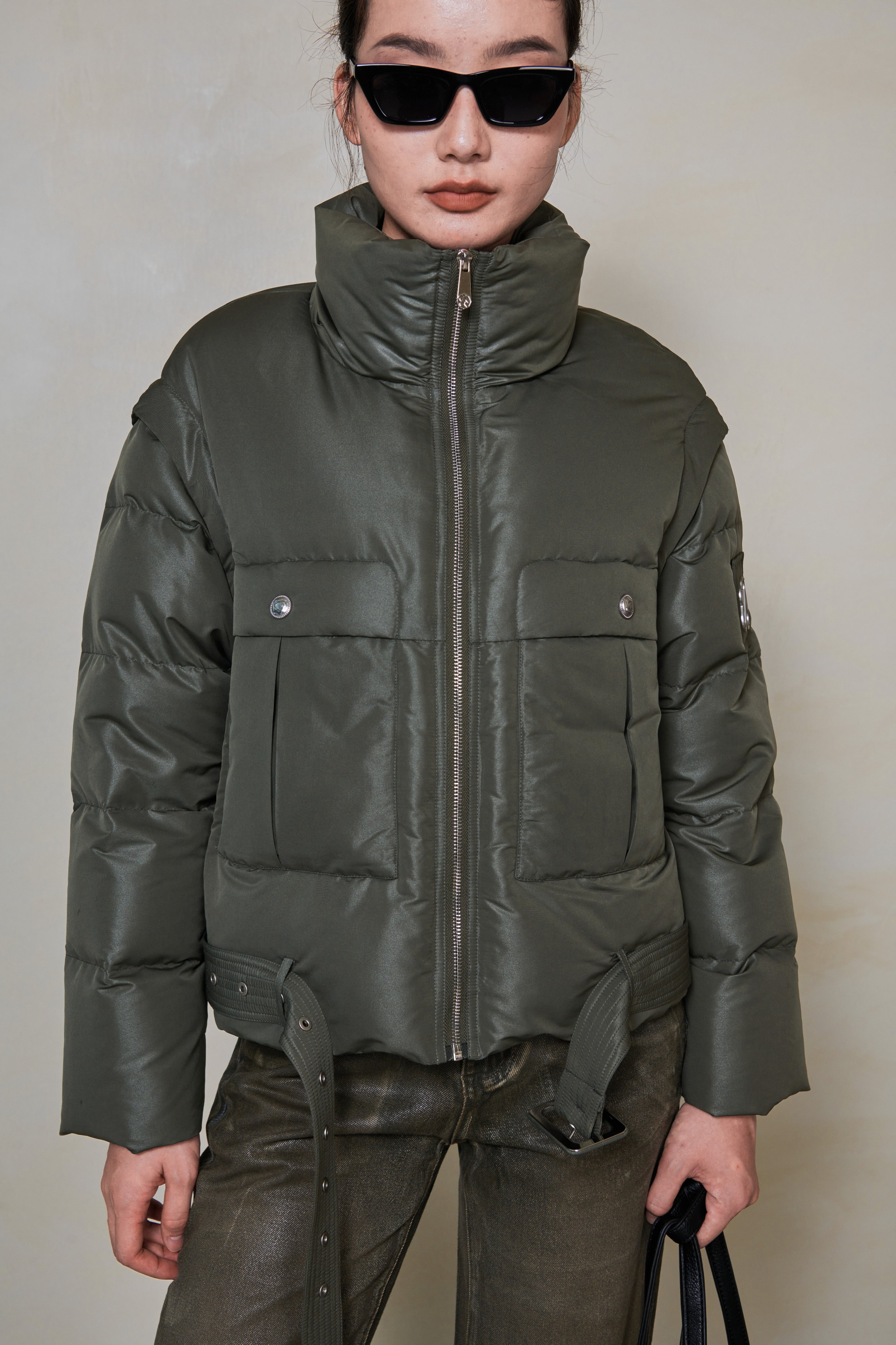 027 SHORT CONVERTIBLE DOWN JACKET - ARMOR