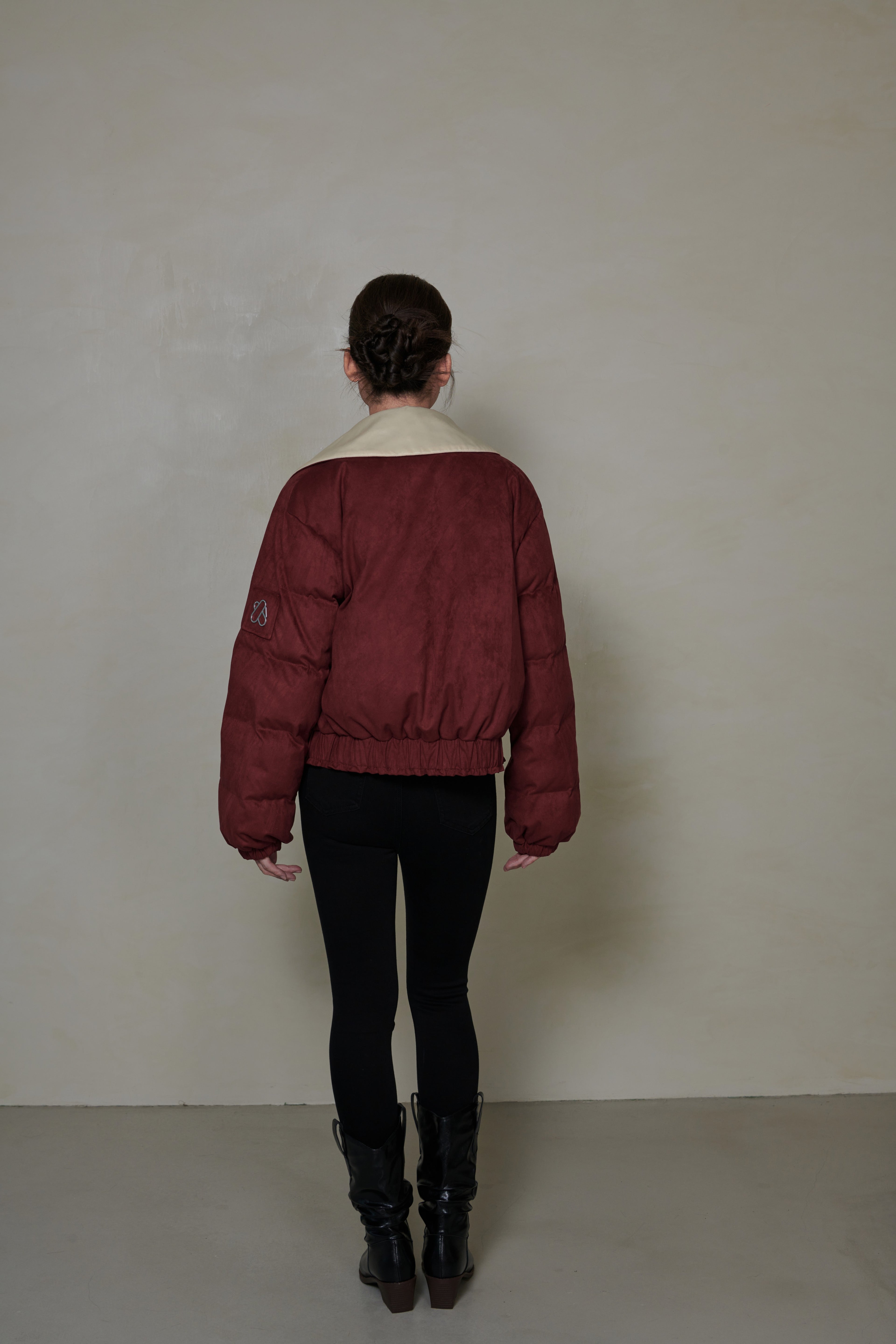033 SHORT DOWN JACKET - BORDEAUX