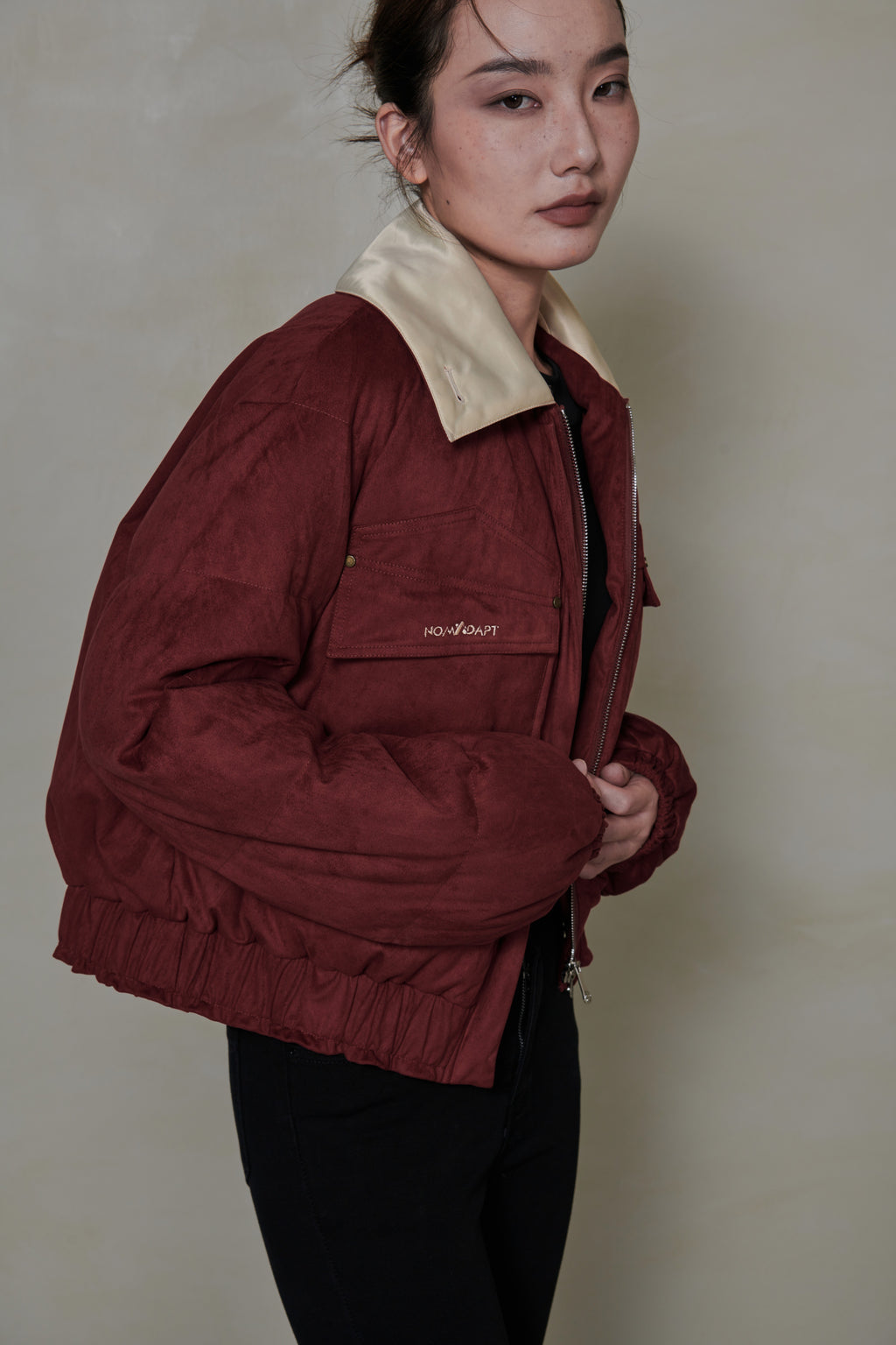 033 SHORT DOWN JACKET - BORDEAUX
