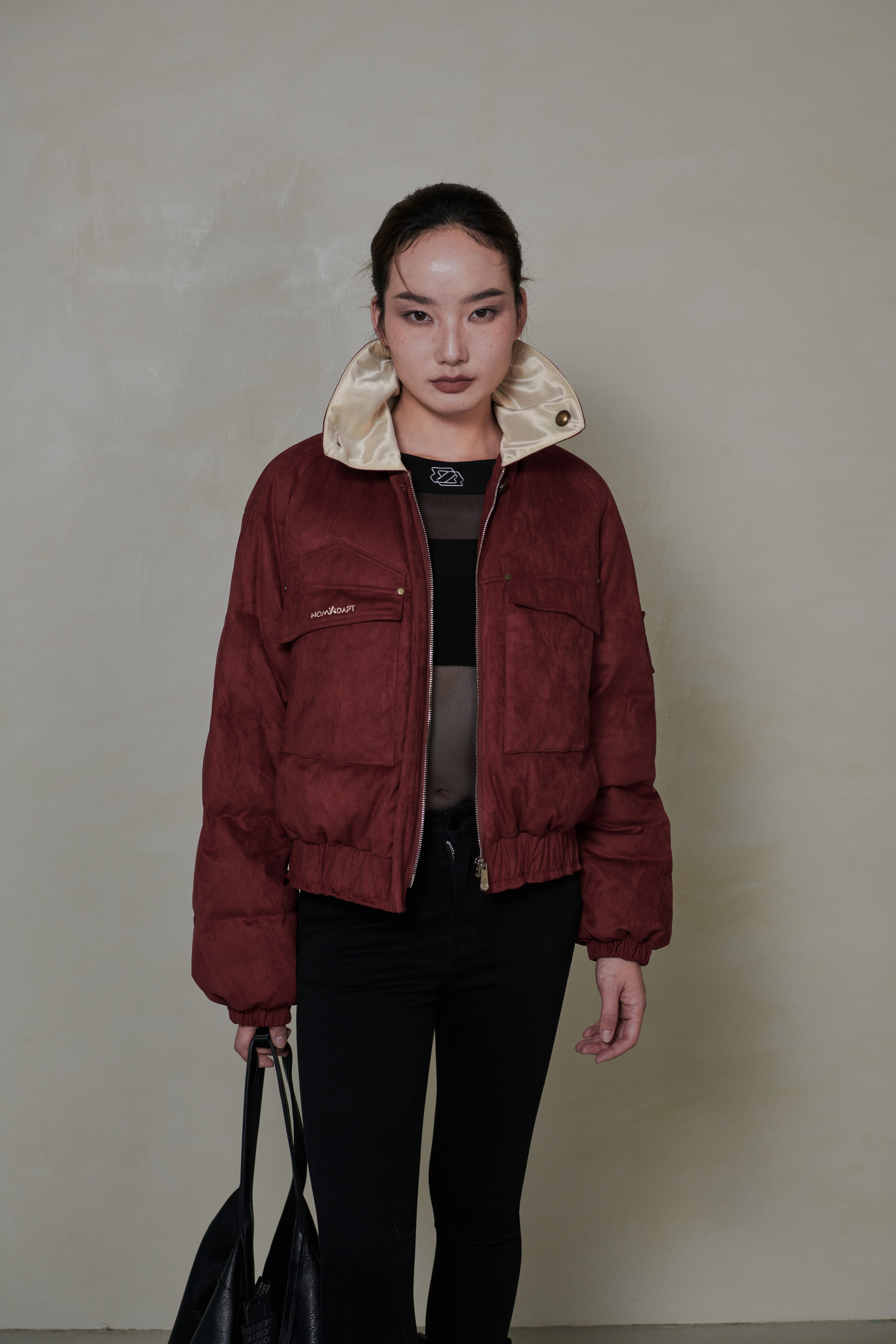 033 SHORT DOWN JACKET - BORDEAUX