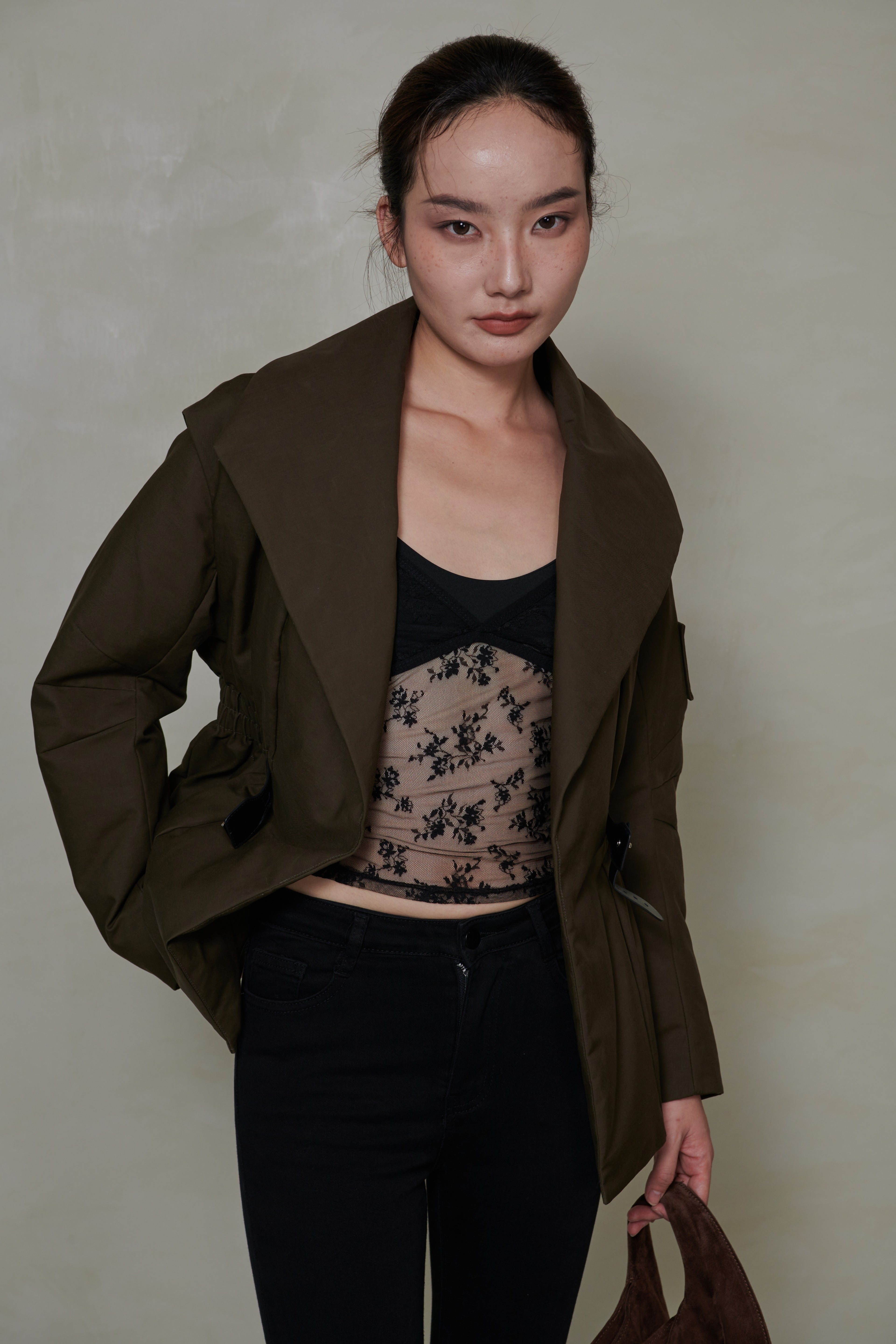 021 SHORT CONVERTIBLE DOWN JACKET - TUNDRA