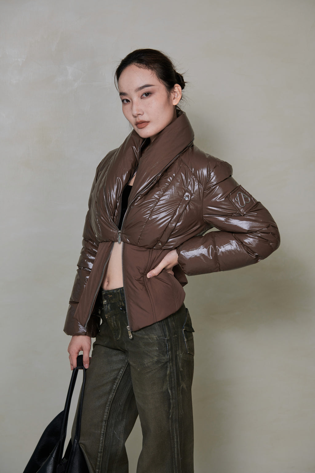 020 SHORT DOWN JACKET - ESPRESSO