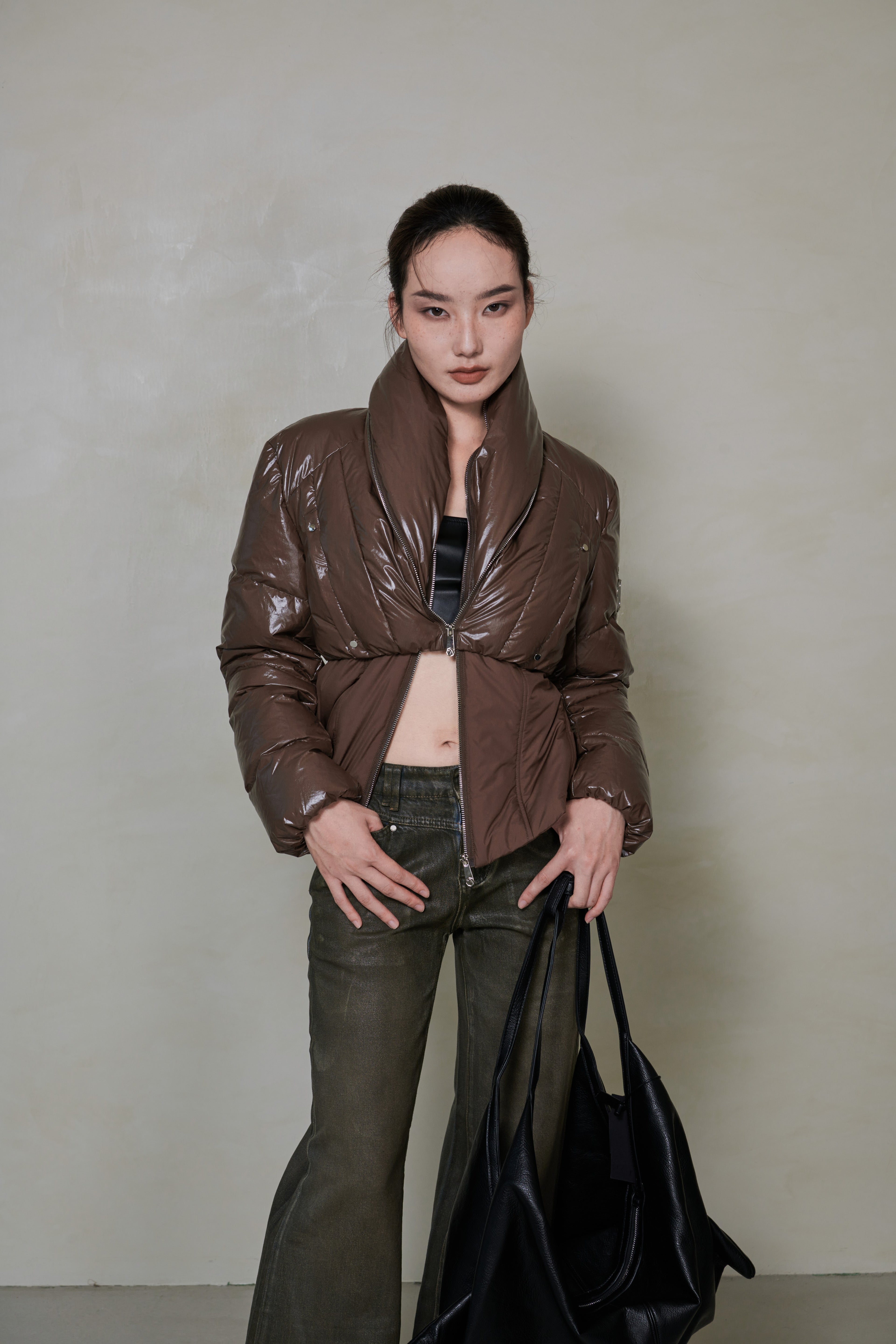 020 SHORT DOWN JACKET - ESPRESSO