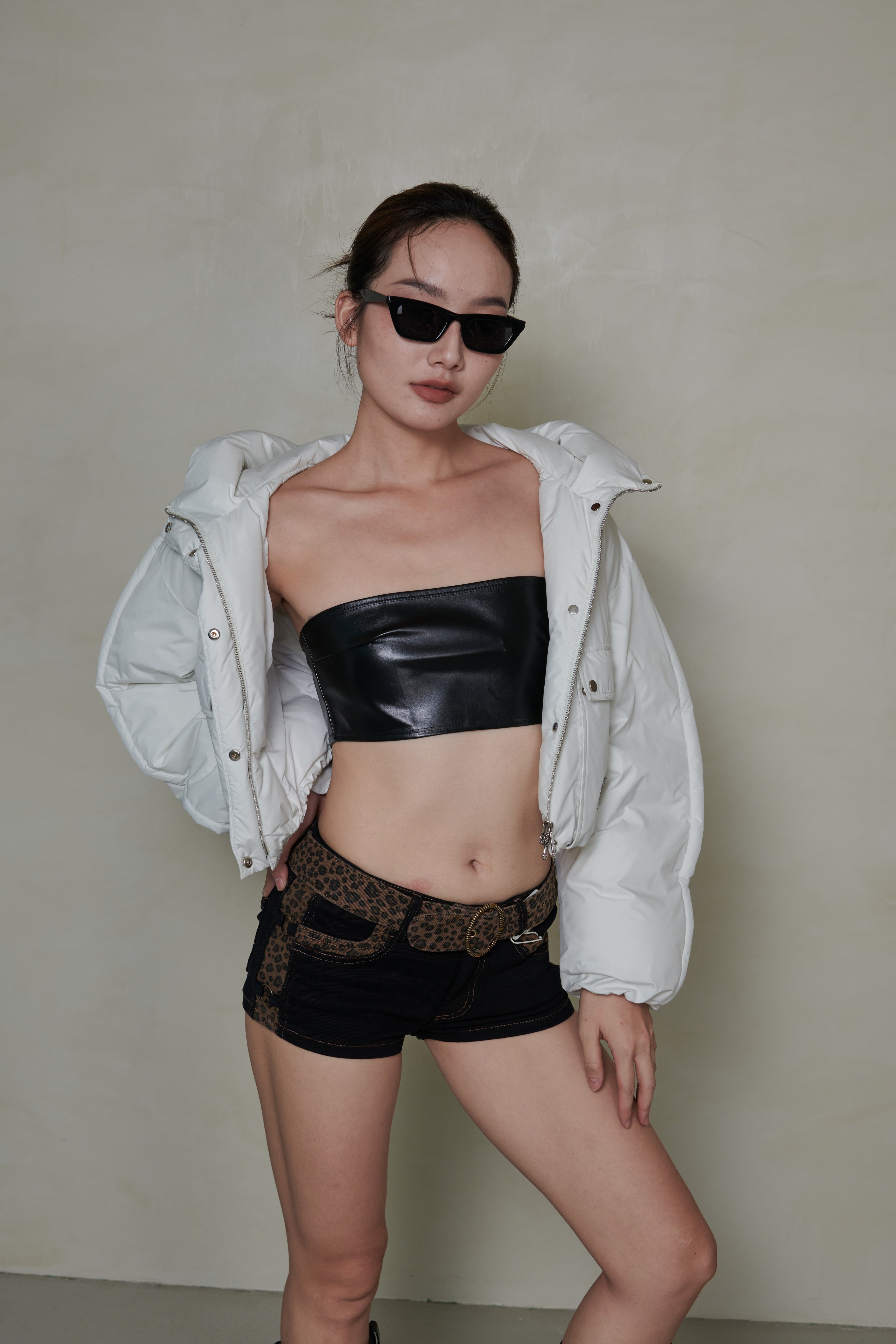 029 SHORT DOWN JACKET - GLACIER