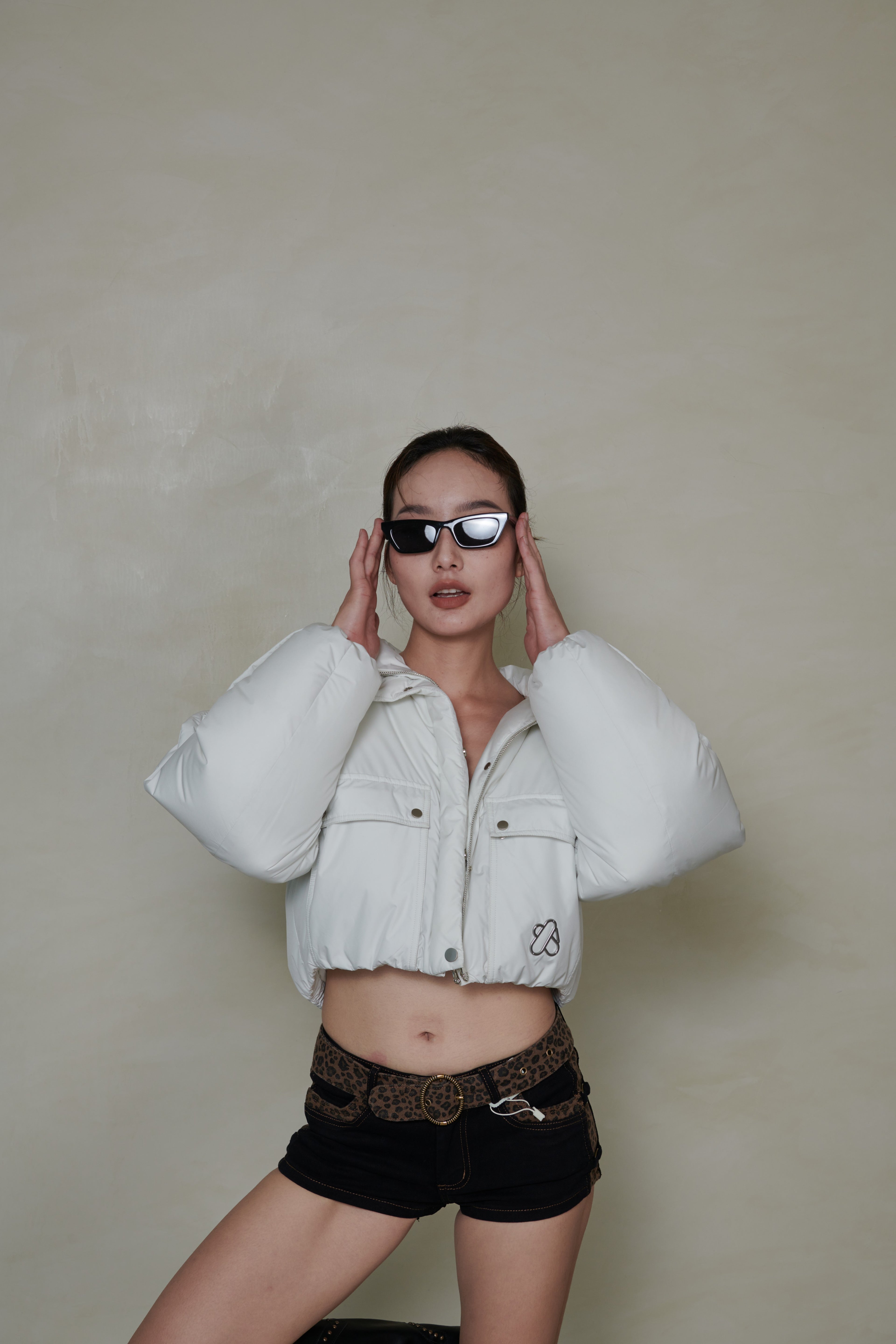 029 SHORT DOWN JACKET - GLACIER