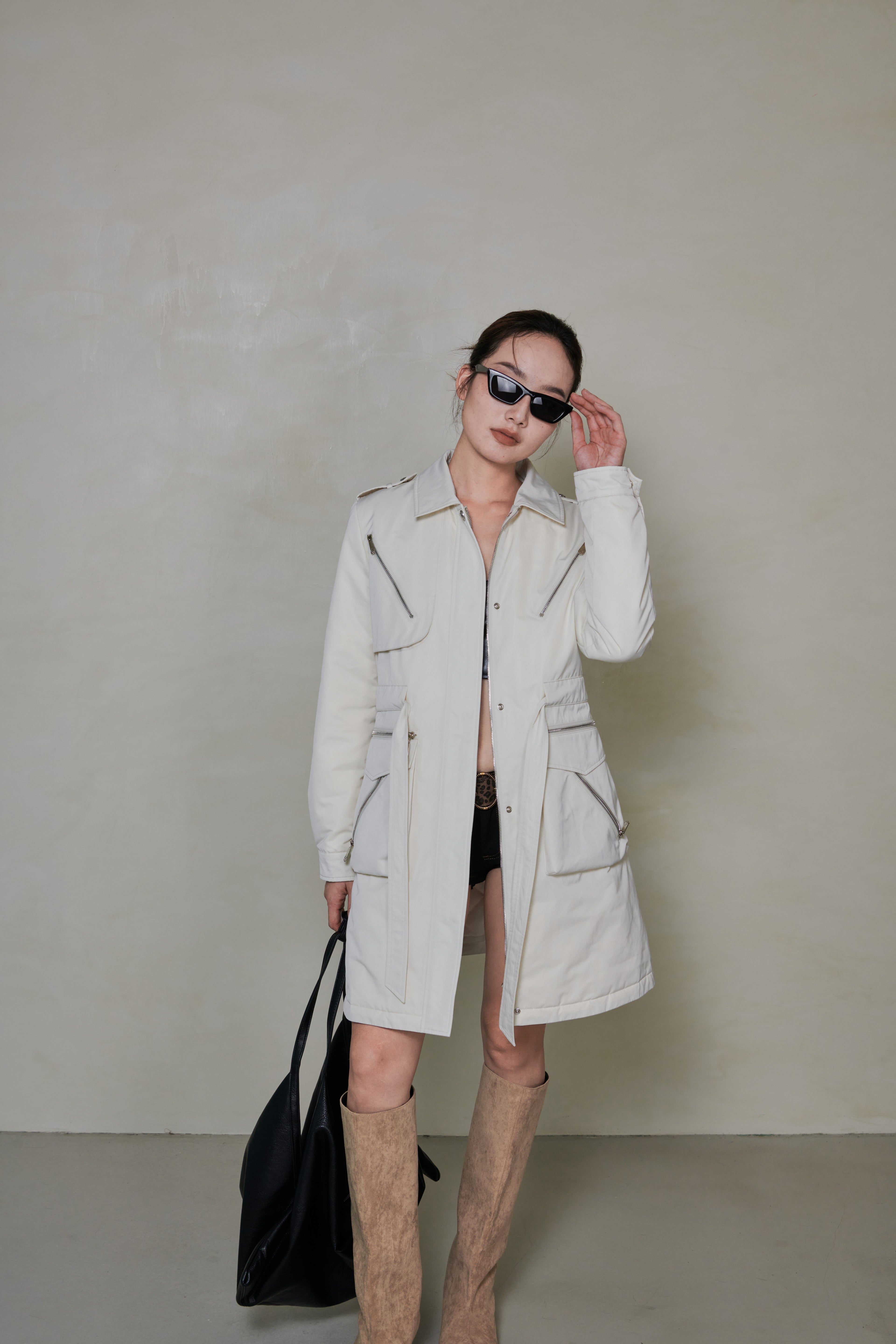039 LONG DOWN COAT - IVORY