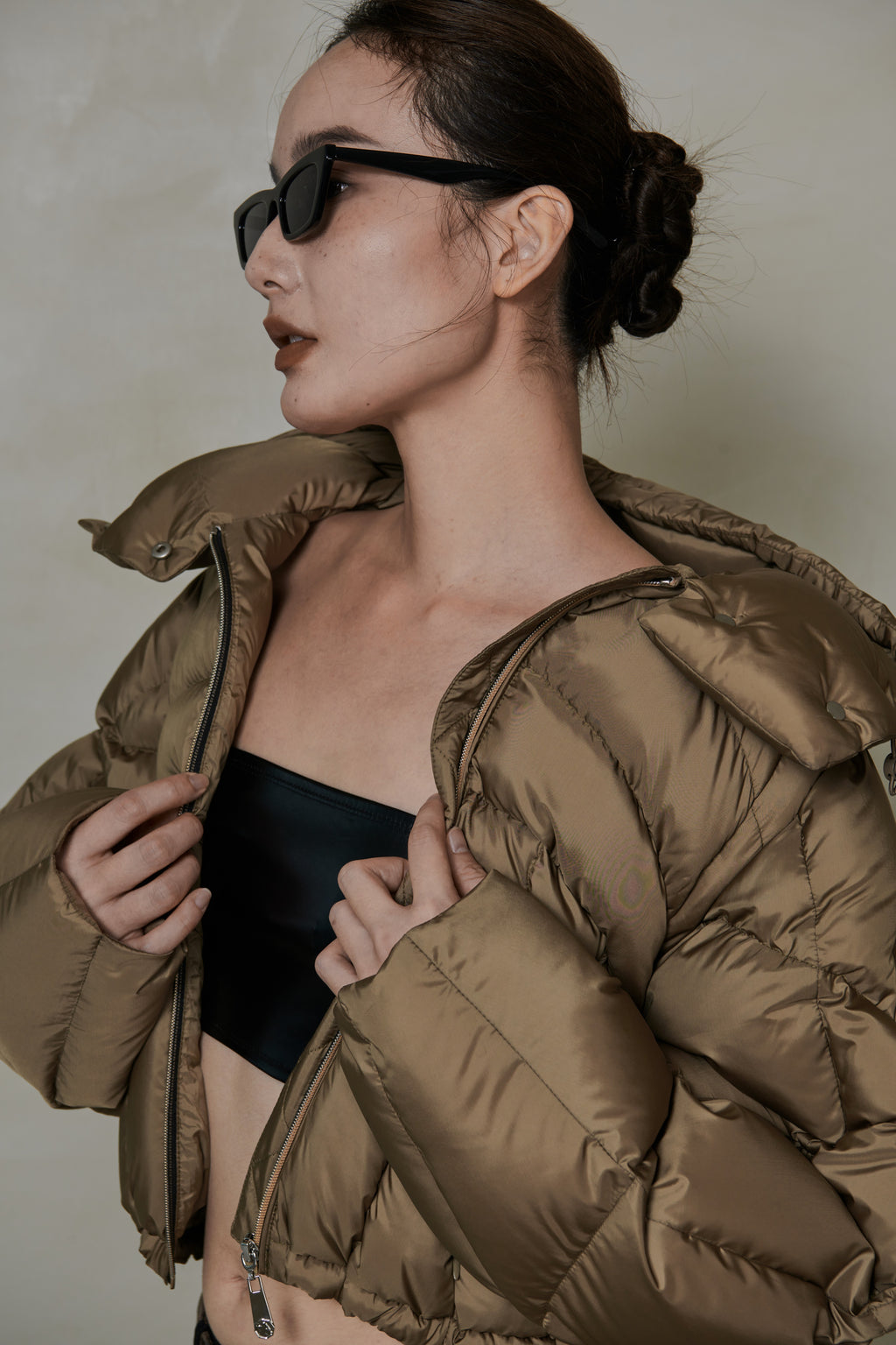 008 SHORT CONVERTIBLE DOWN JACKET - DUNE