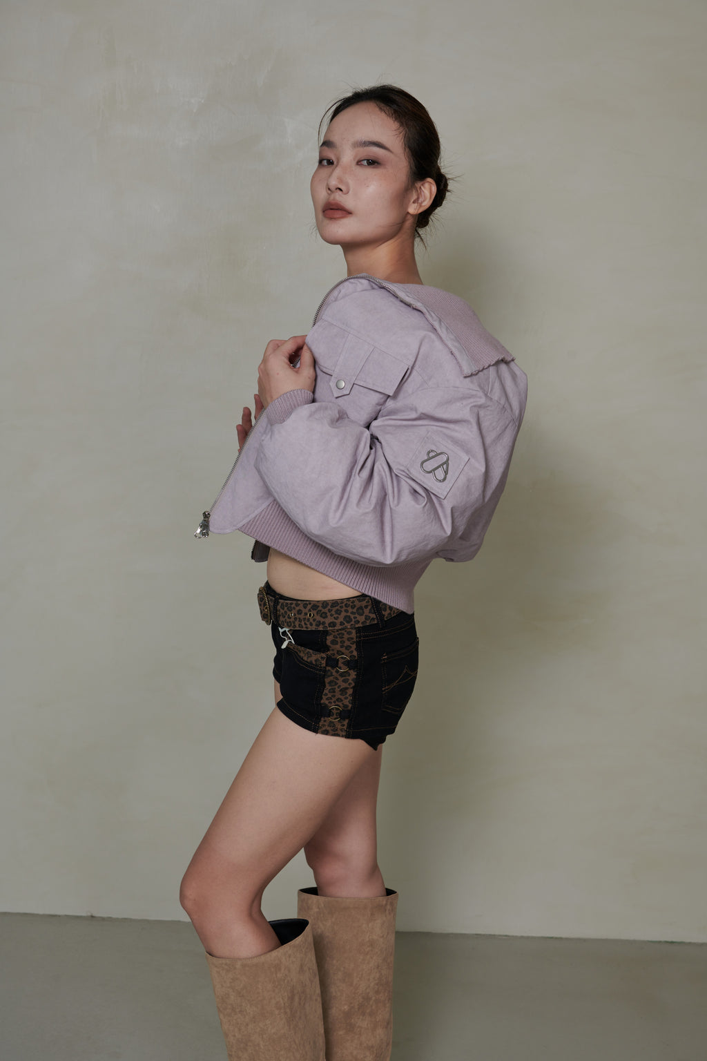 030 SHORT DOWN JACKET - MAUVE