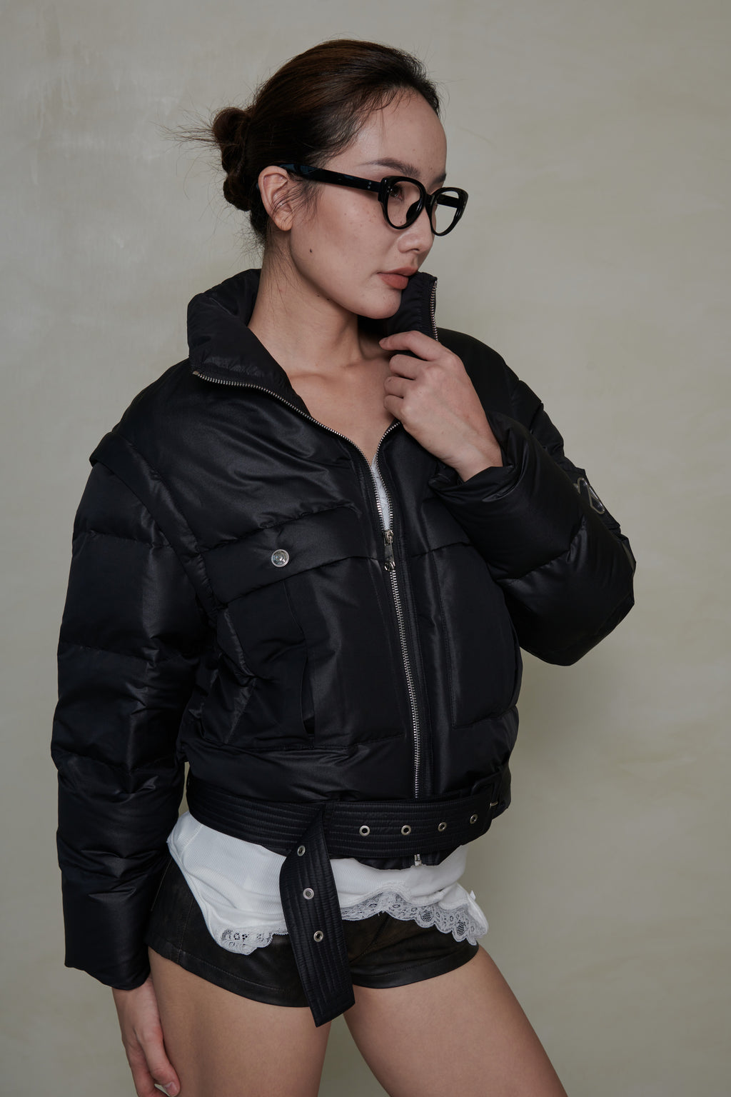 027 SHORT CONVERTIBLE DOWN JACKET - STELLAR