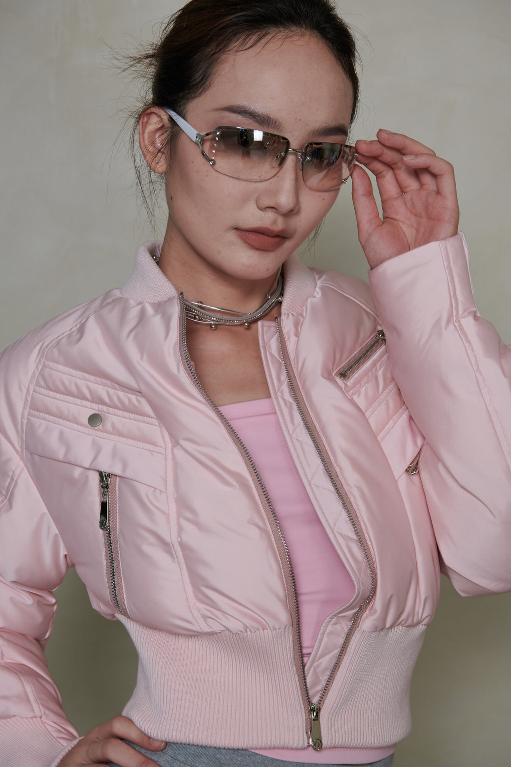 022 SHORT DOWN JACKET - BLUSH