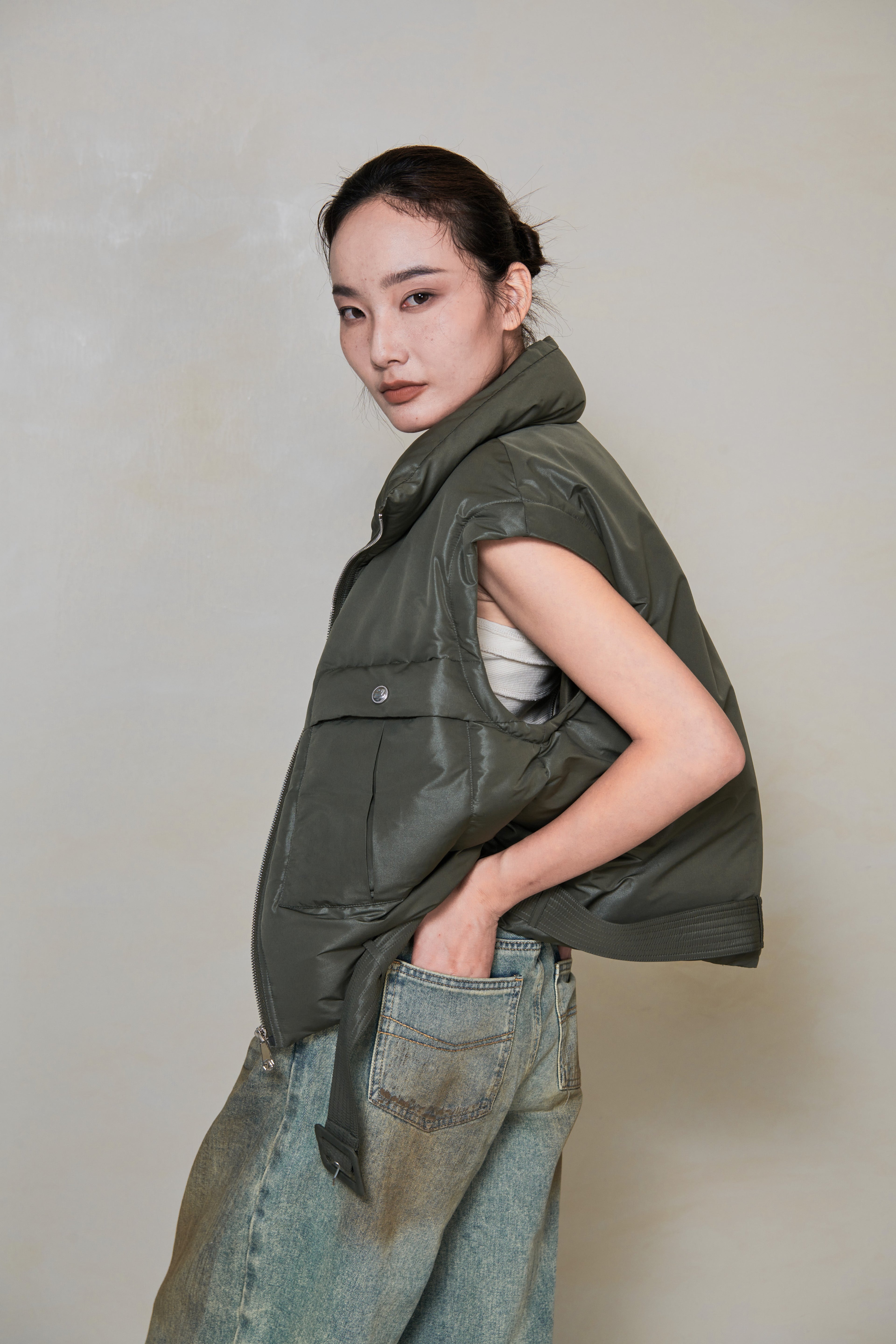 027 SHORT CONVERTIBLE DOWN JACKET - ARMOR