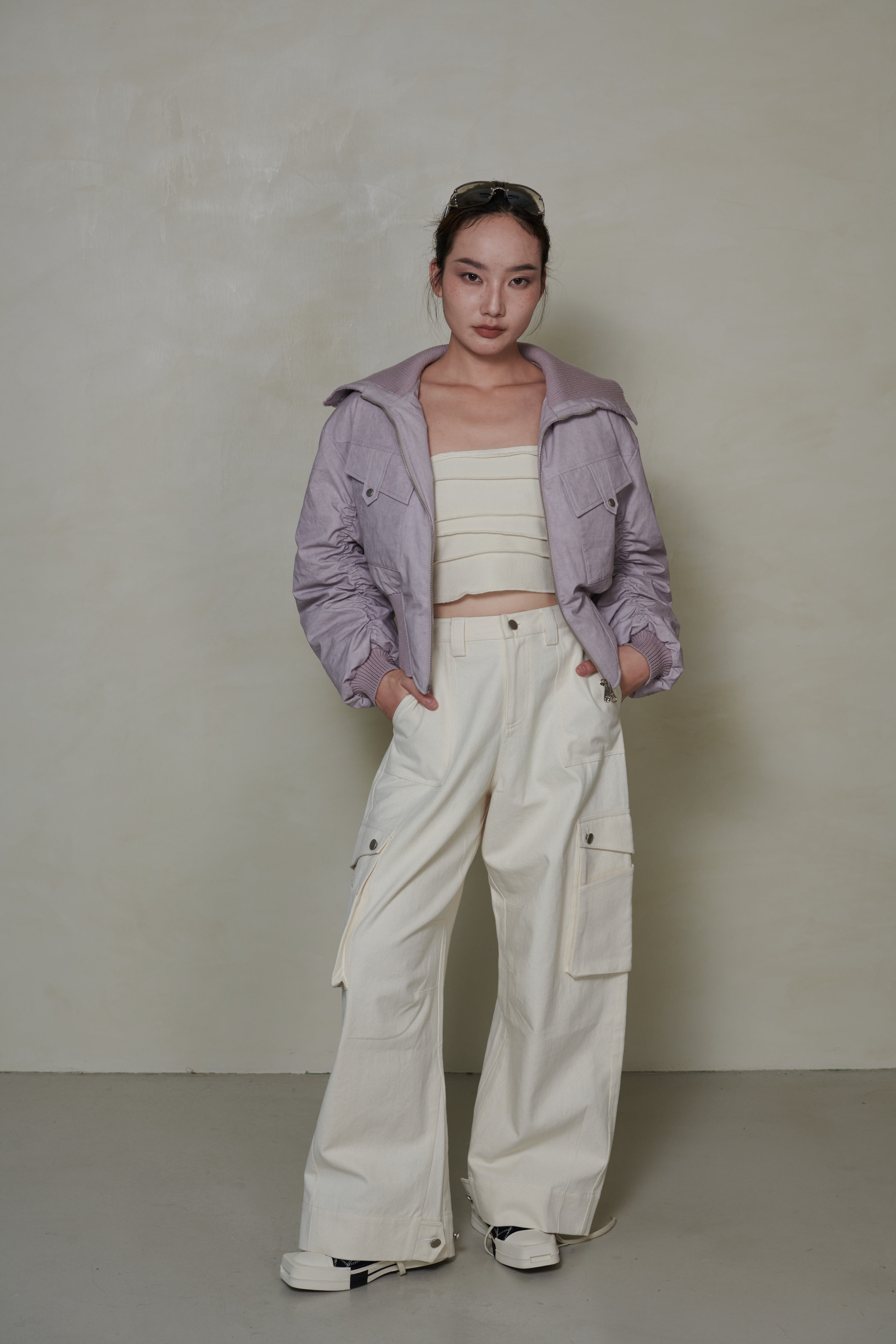 030 SHORT DOWN JACKET - MAUVE